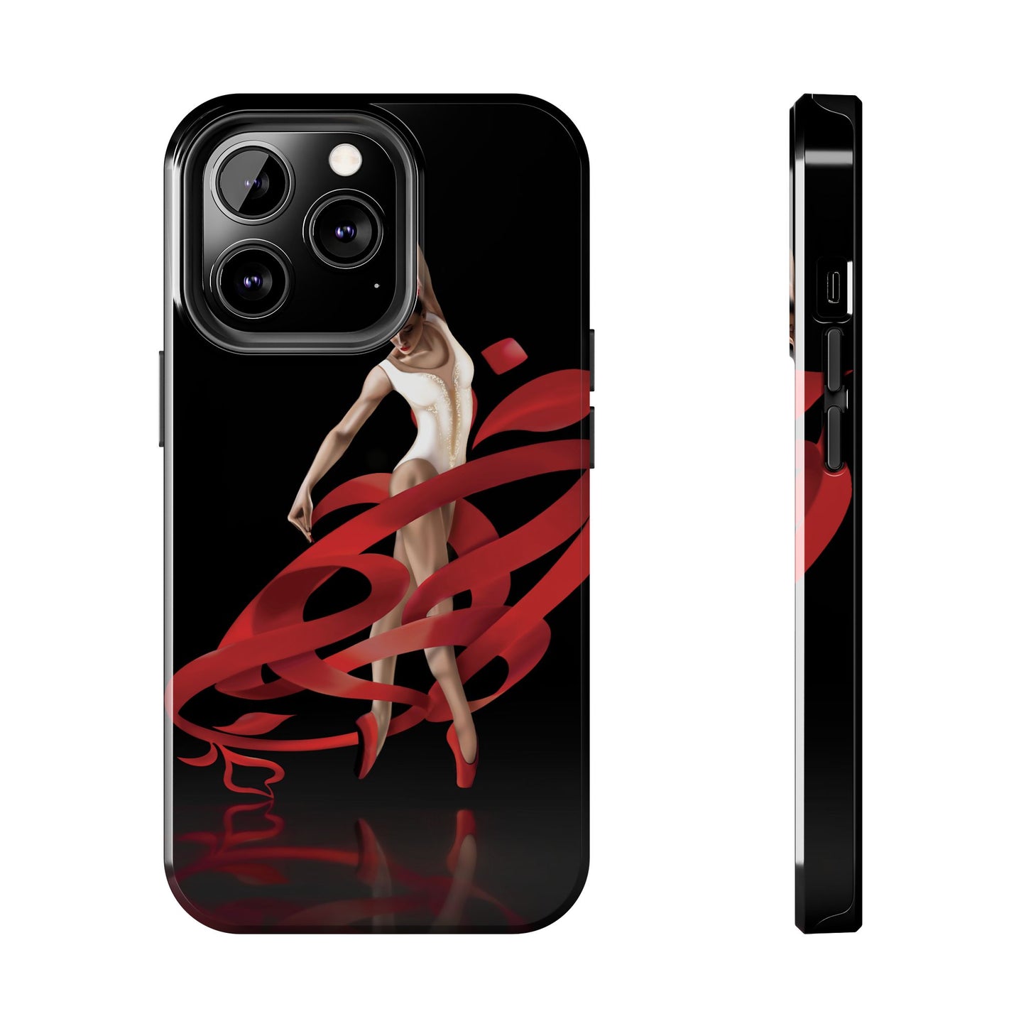Phone Case Persian Calligraphy Rose Ribbon Ballerina