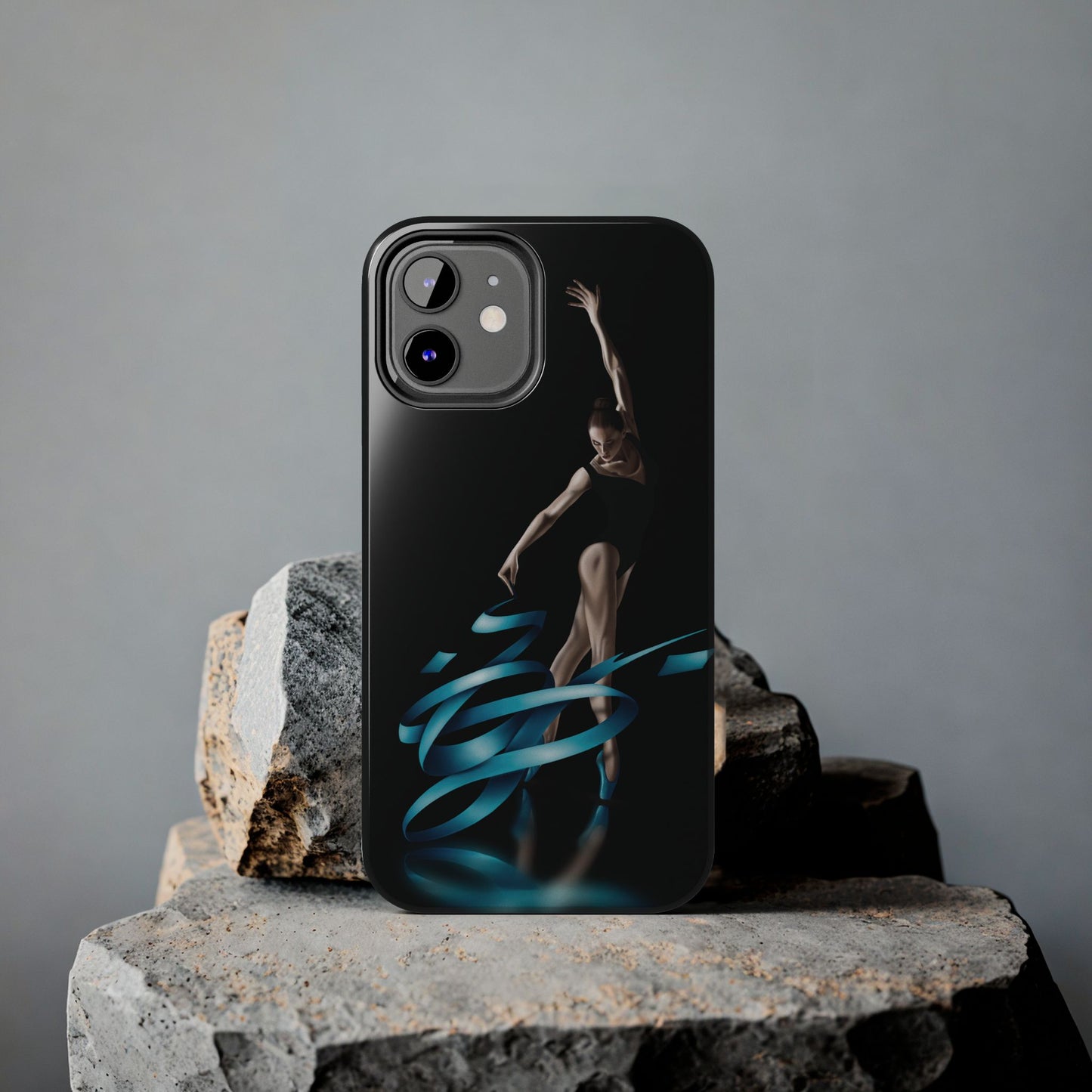 Phone Case Ballerina with Blue Ribbon Persian Calligraphy Design