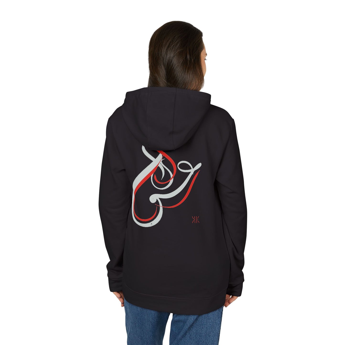 Kalli K X Adidas Unisex Fleece Hoodie- modern calligraphy.