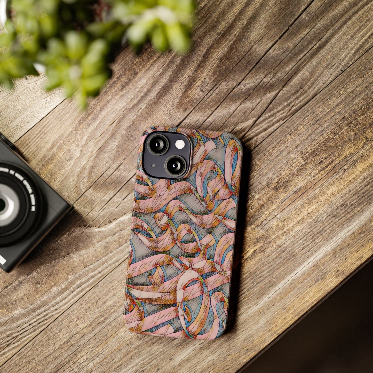 ' Modern Art Slim Phone Case -LOVE I-