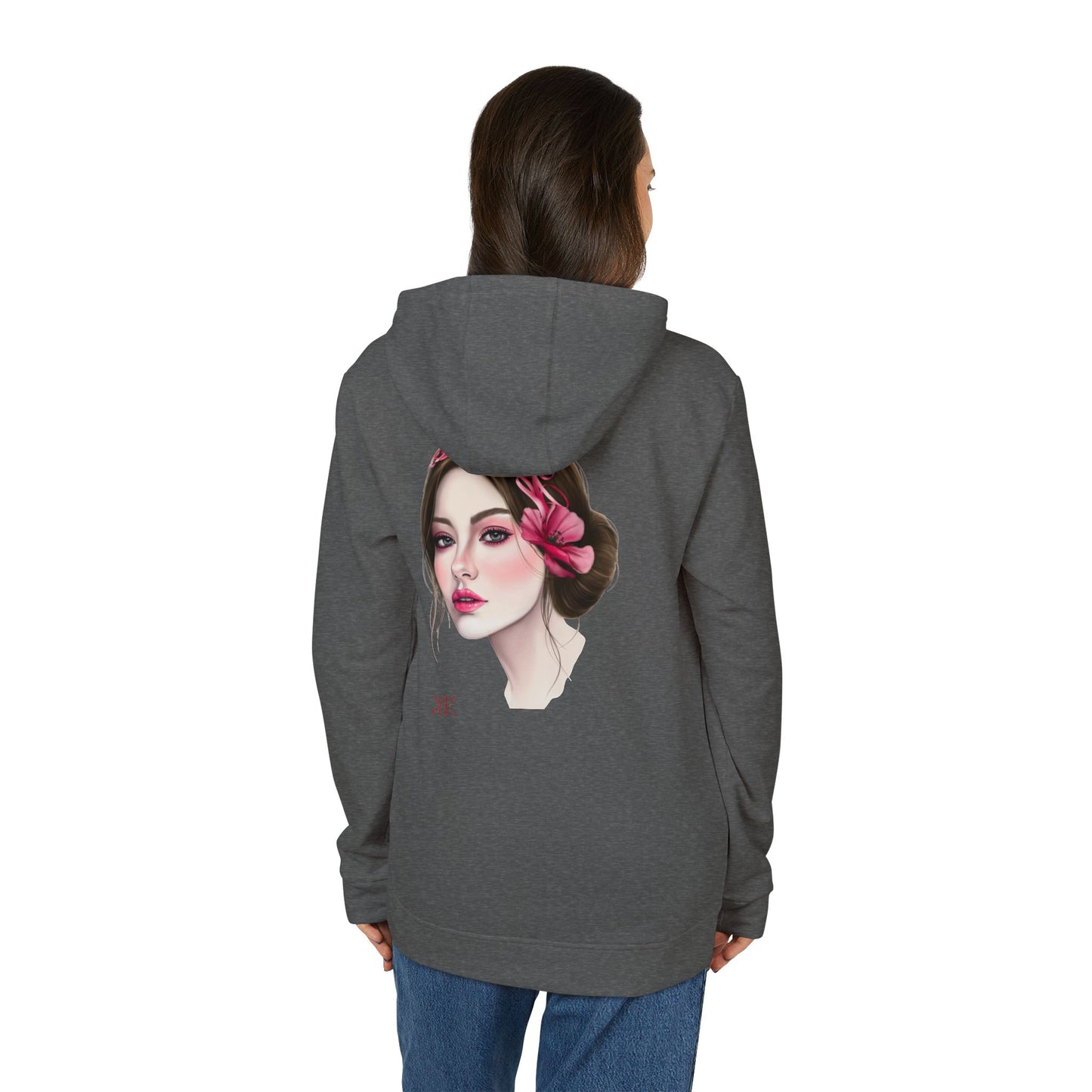 Kalli K X Adidas Unisex Fleece Hoodie- calligraphy headband
