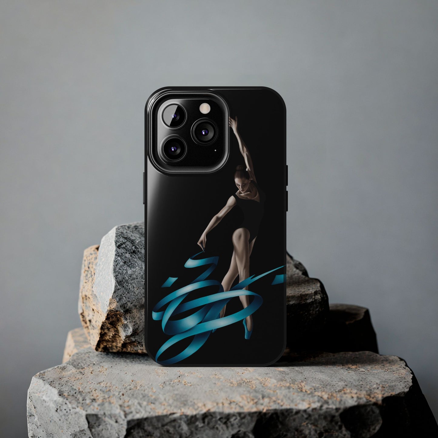 Phone Case - Ballerina with Blue Ribbon Persian Calligraphy Design