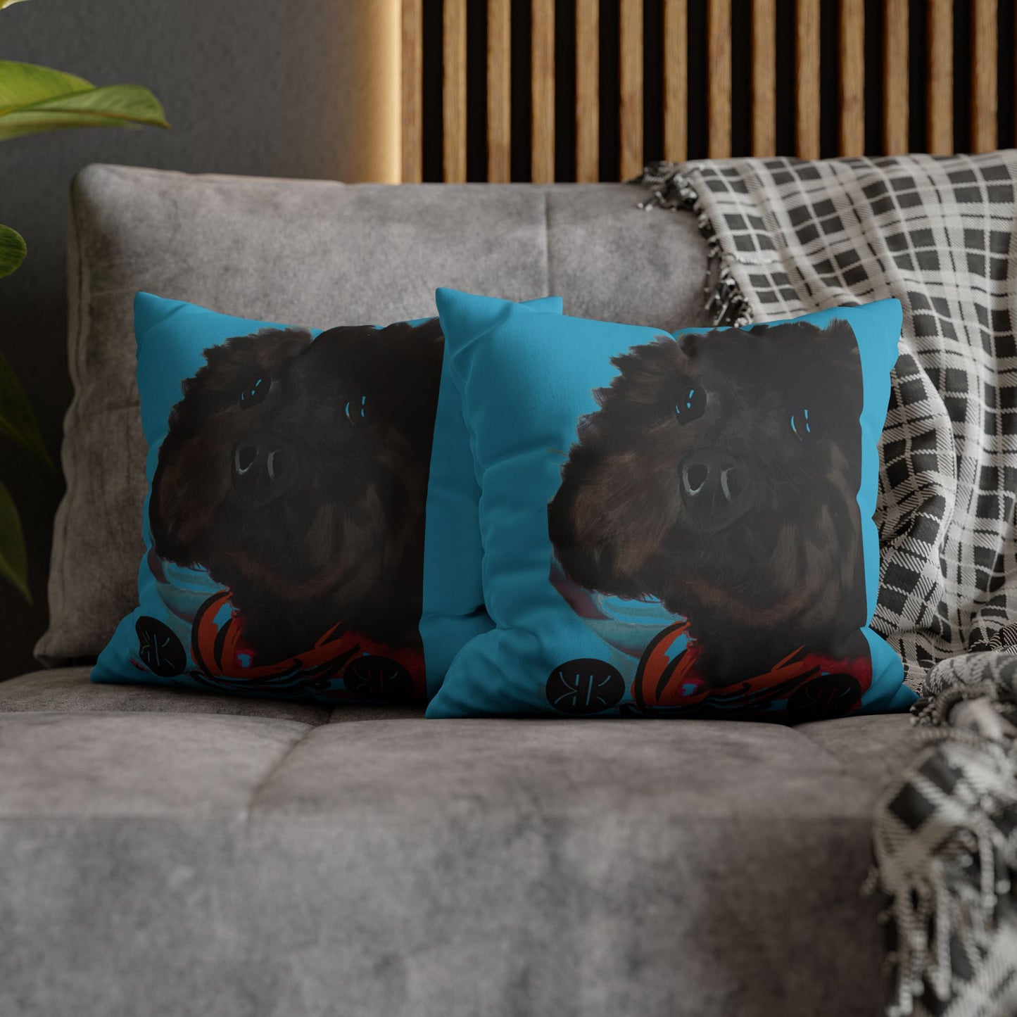 COAL Pillowcase - Modern Art Portrait Watercolour Design