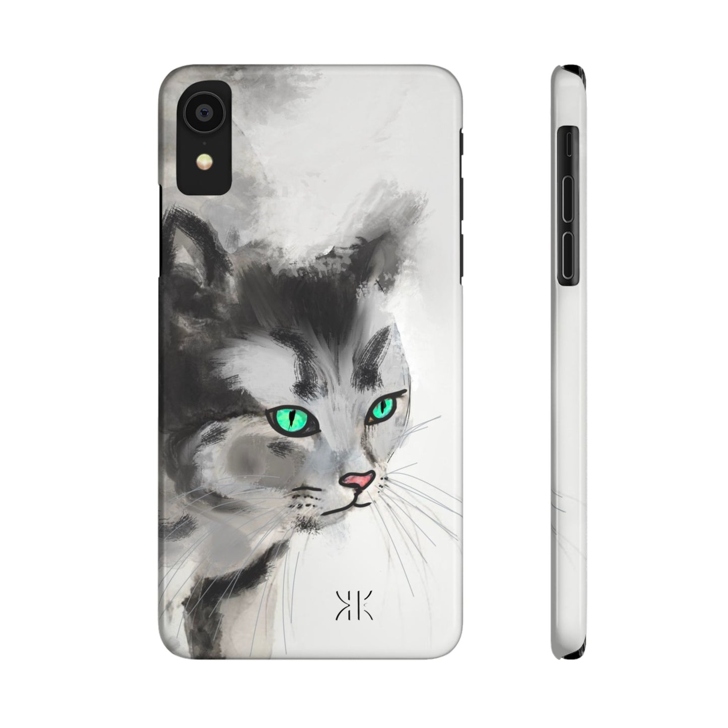 Modern Art Ink water painting Slim Phone Case