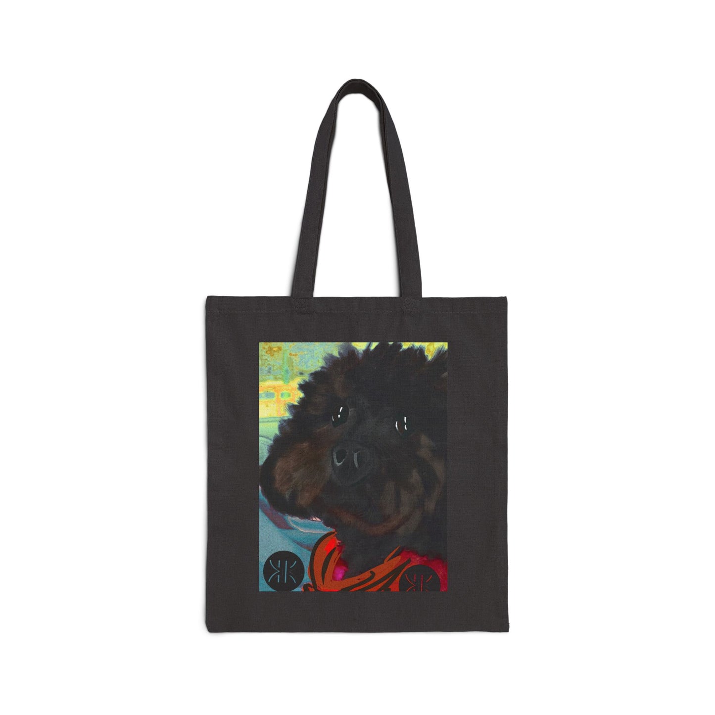 Adorable Dog Art Cotton Canvas Tote Bag - Perfect for Pet Lovers