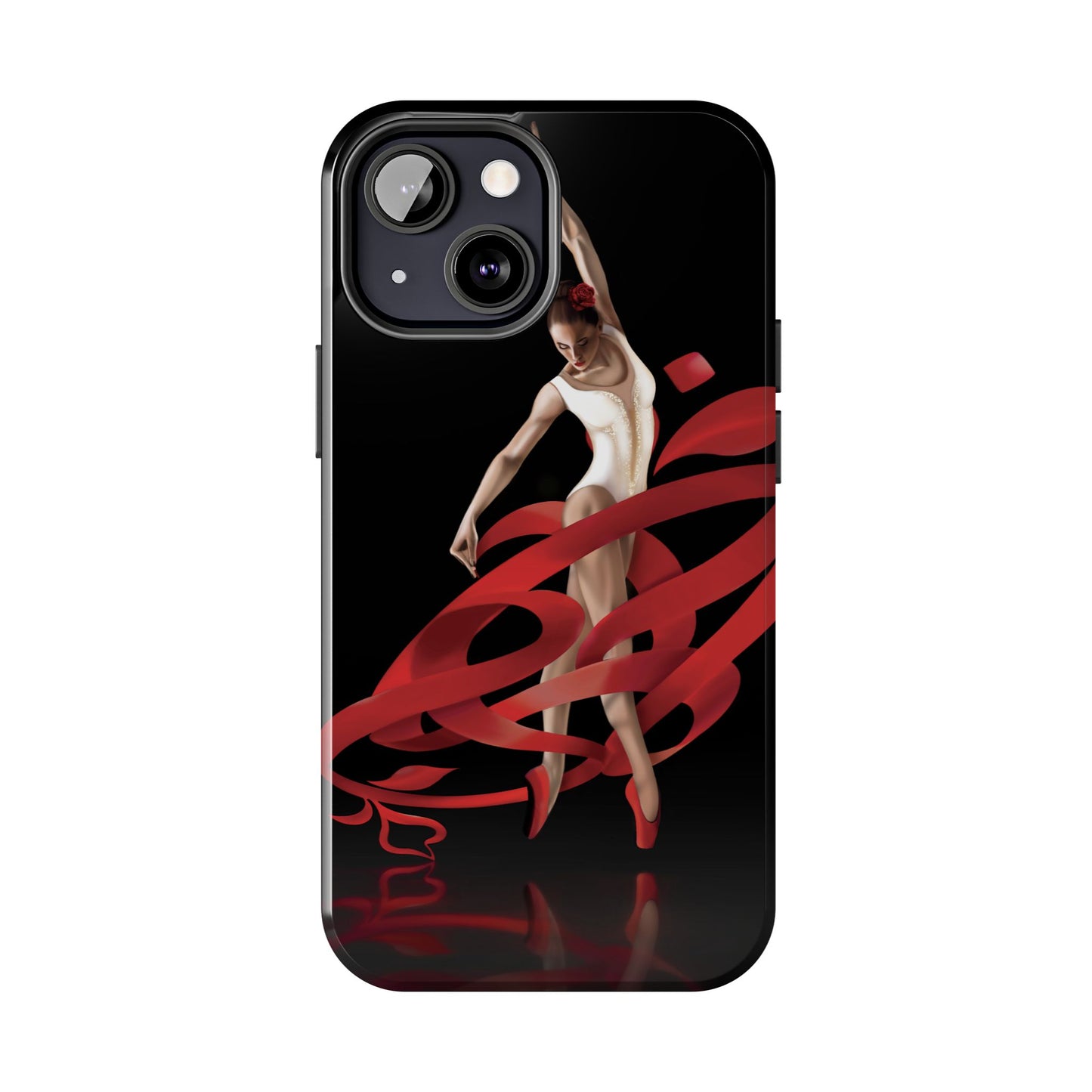 Phone Case Persian Calligraphy Rose Ribbon Ballerina