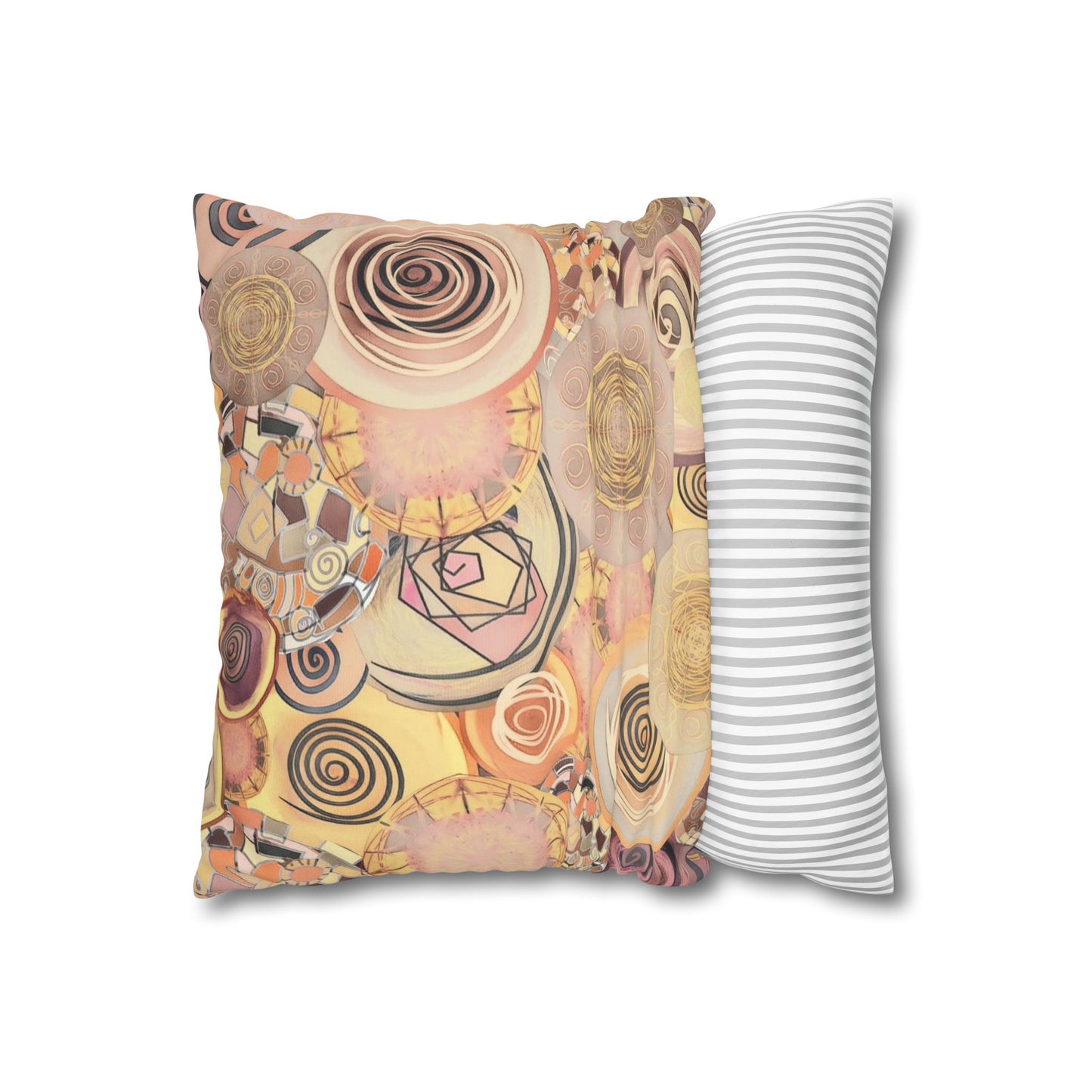 Modern art inspired beauty Faux Suede Square Pillow Cover