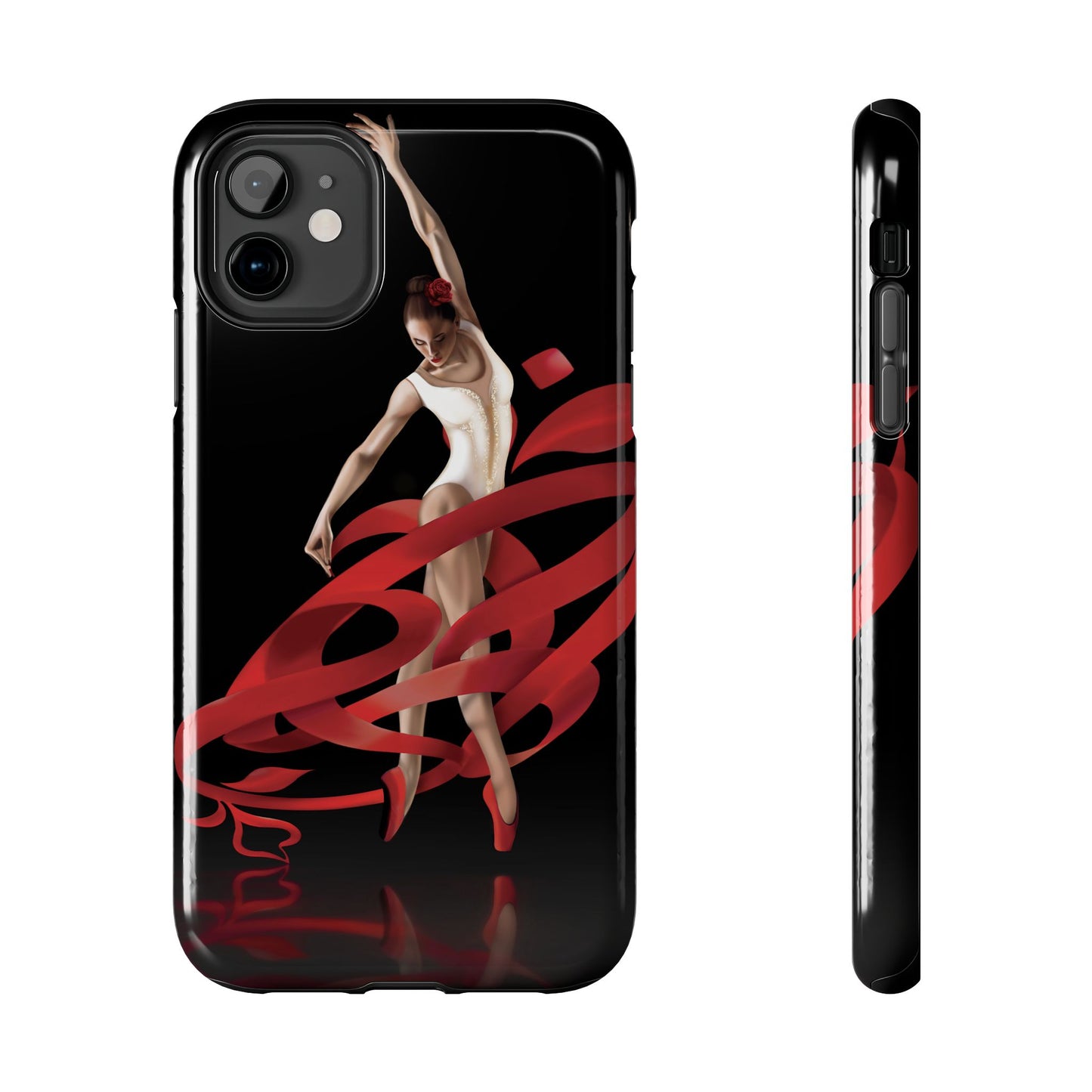 Phone Case Persian Calligraphy Rose Ribbon Ballerina