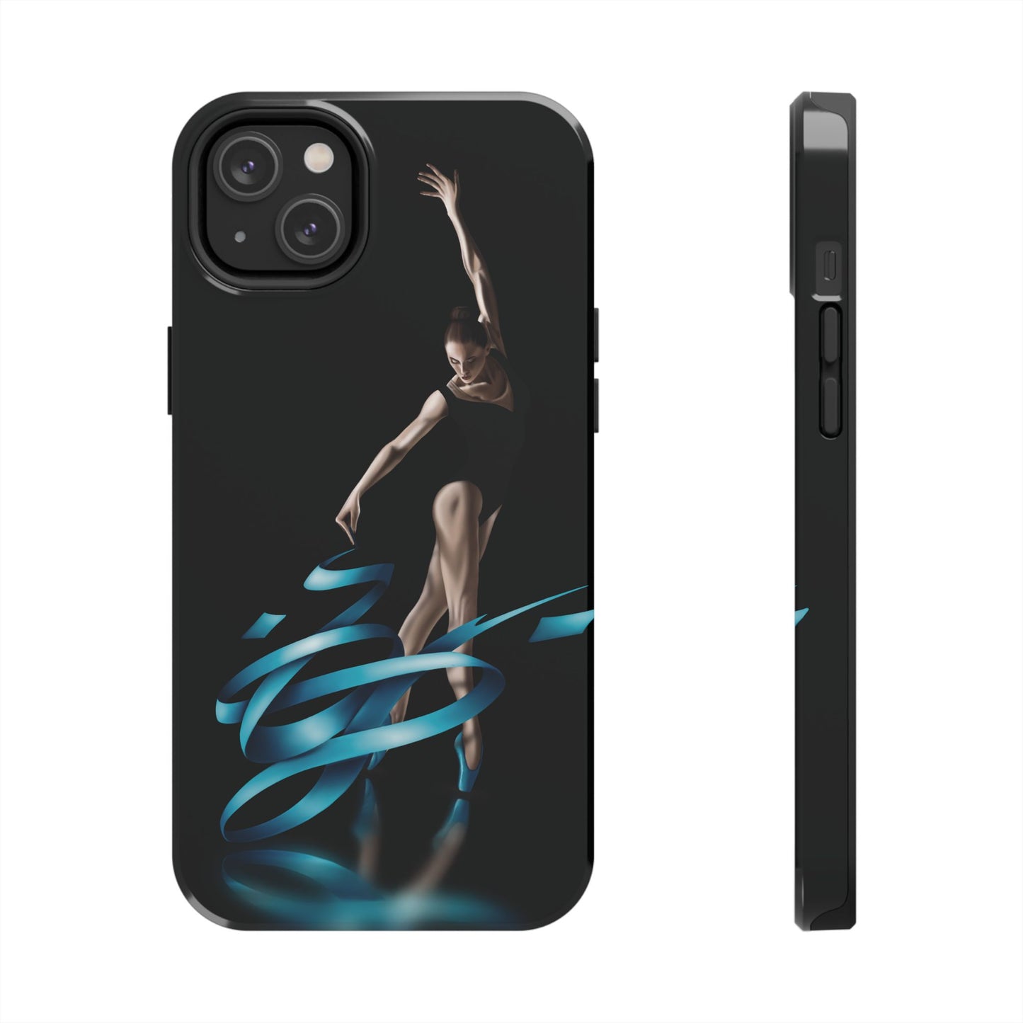 Phone Case Ballerina with Blue Ribbon Persian Calligraphy Design