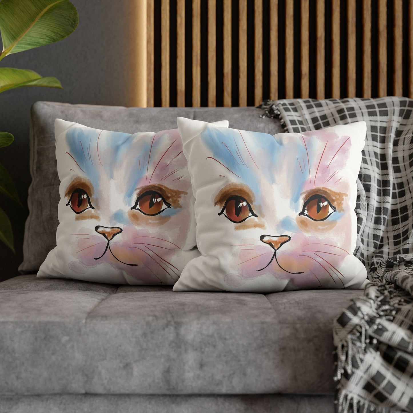 Kitty Faux Suede Pillowcase - Pet Home Design