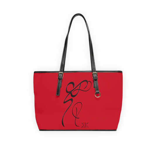 Copy of   Elegant PU Leather Shoulder Bag with Artistic Calligraphy Design