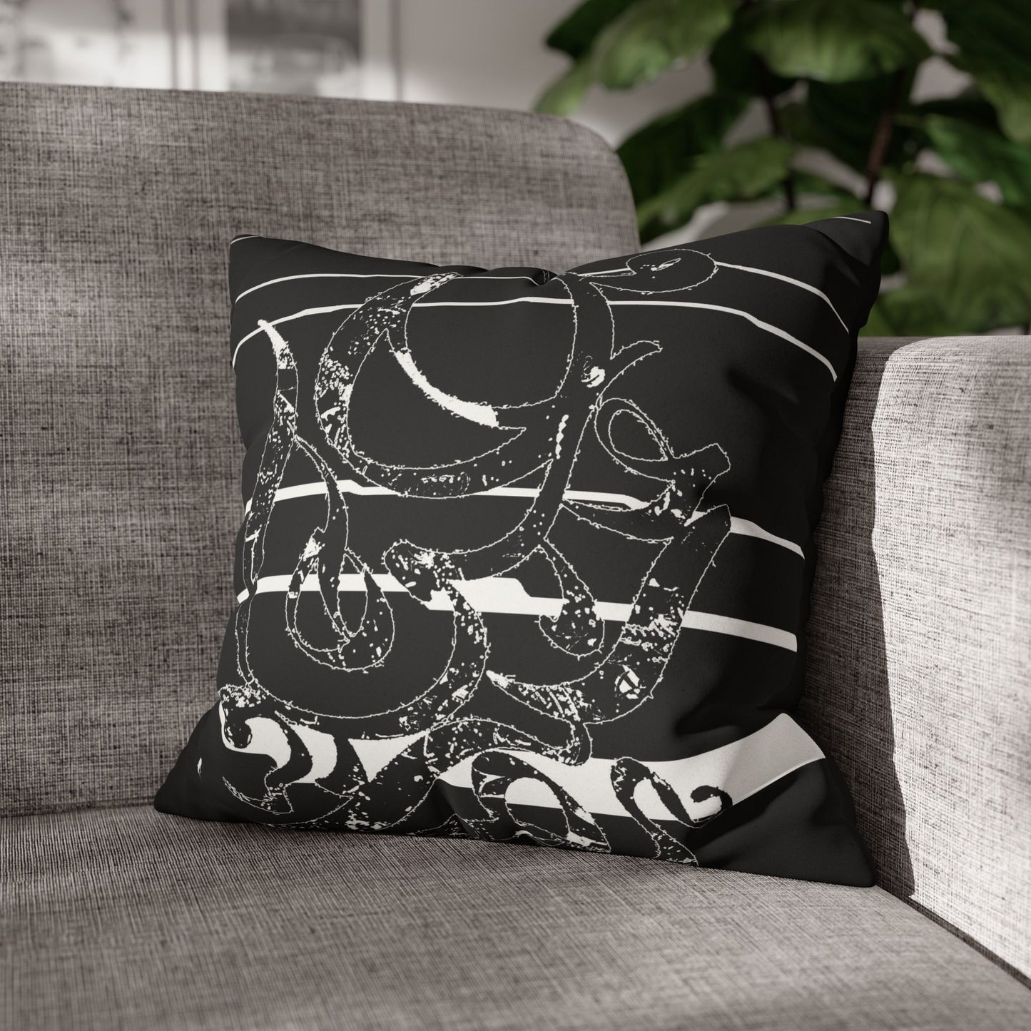 Persian Calligraphy beauty Faux Suede Square Pillow Cover