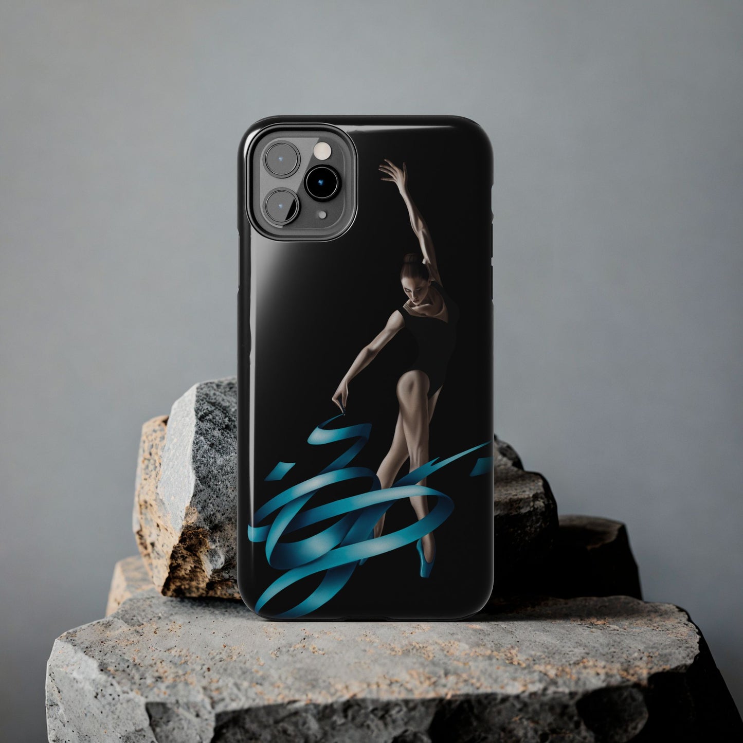 Phone Case - Ballerina with Blue Ribbon Persian Calligraphy Design
