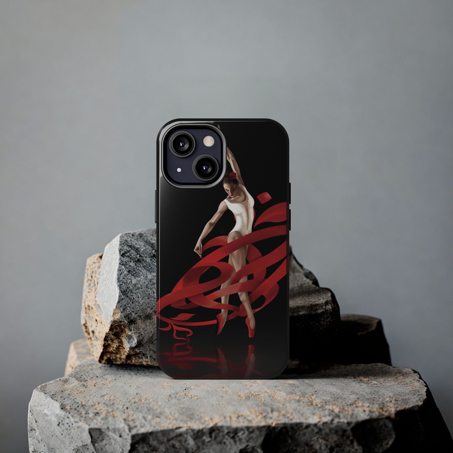 Phone Case Persian Calligraphy Rose Ribbon Ballerina