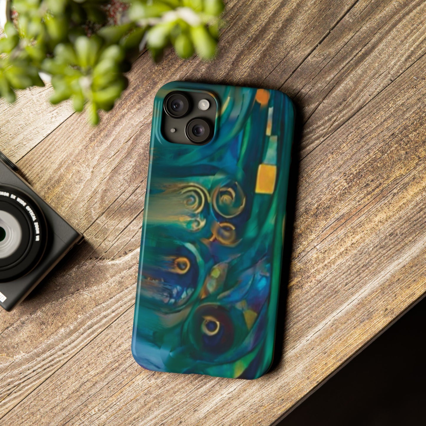 ' Modern Art Slim Phone Case -LOVE I-