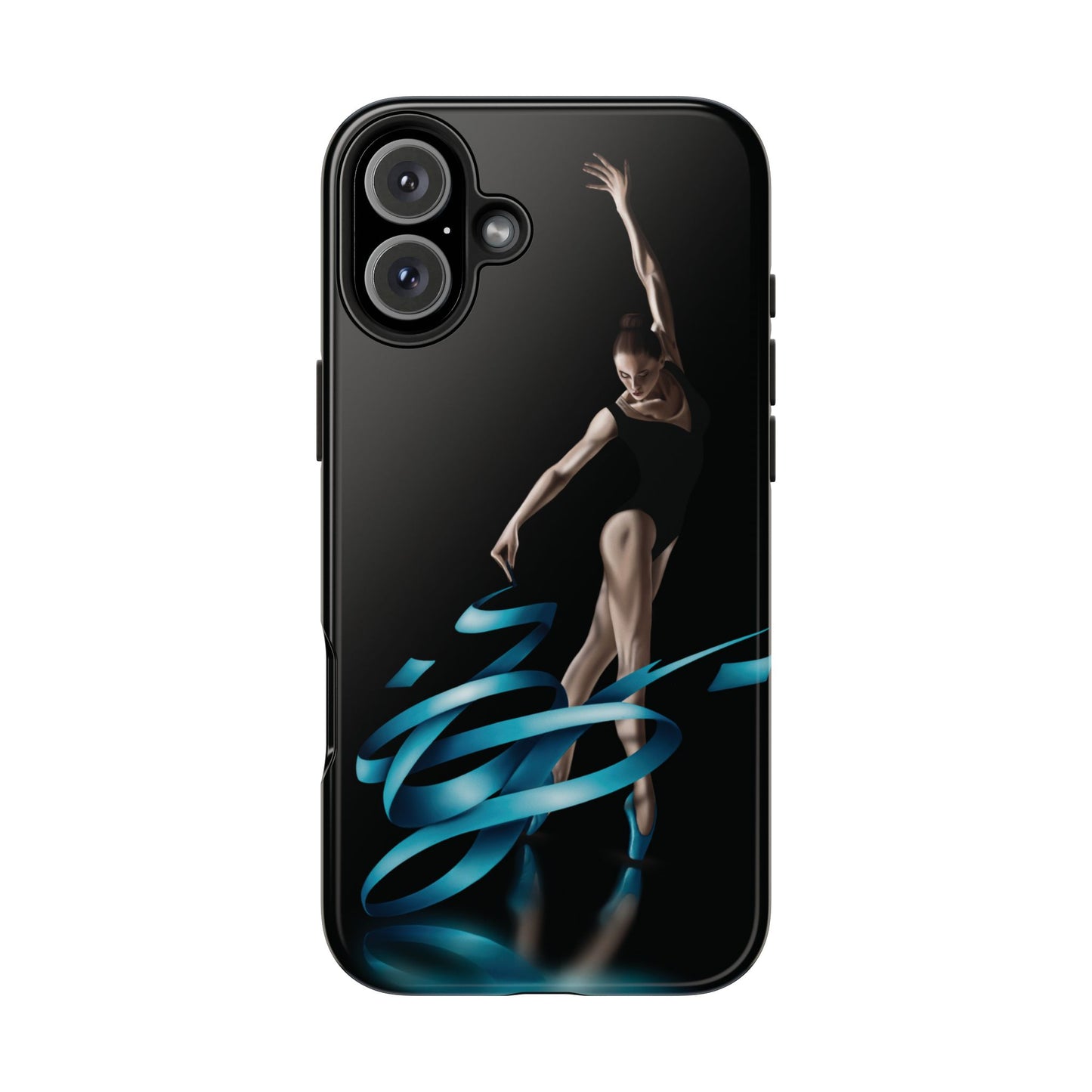Phone Case Ballerina with Blue Ribbon Persian Calligraphy Design