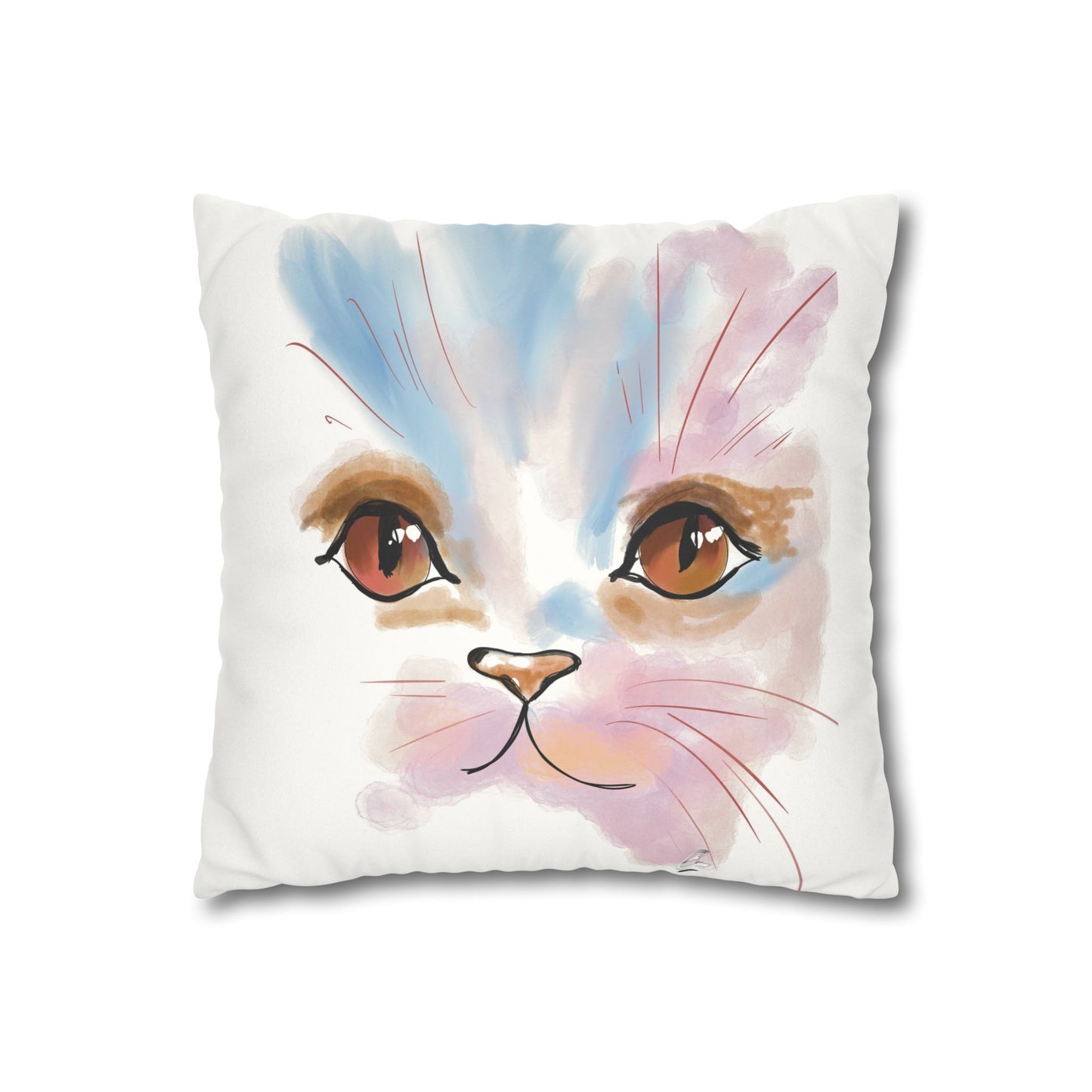 Kitty Faux Suede Pillowcase - Pet Home Design
