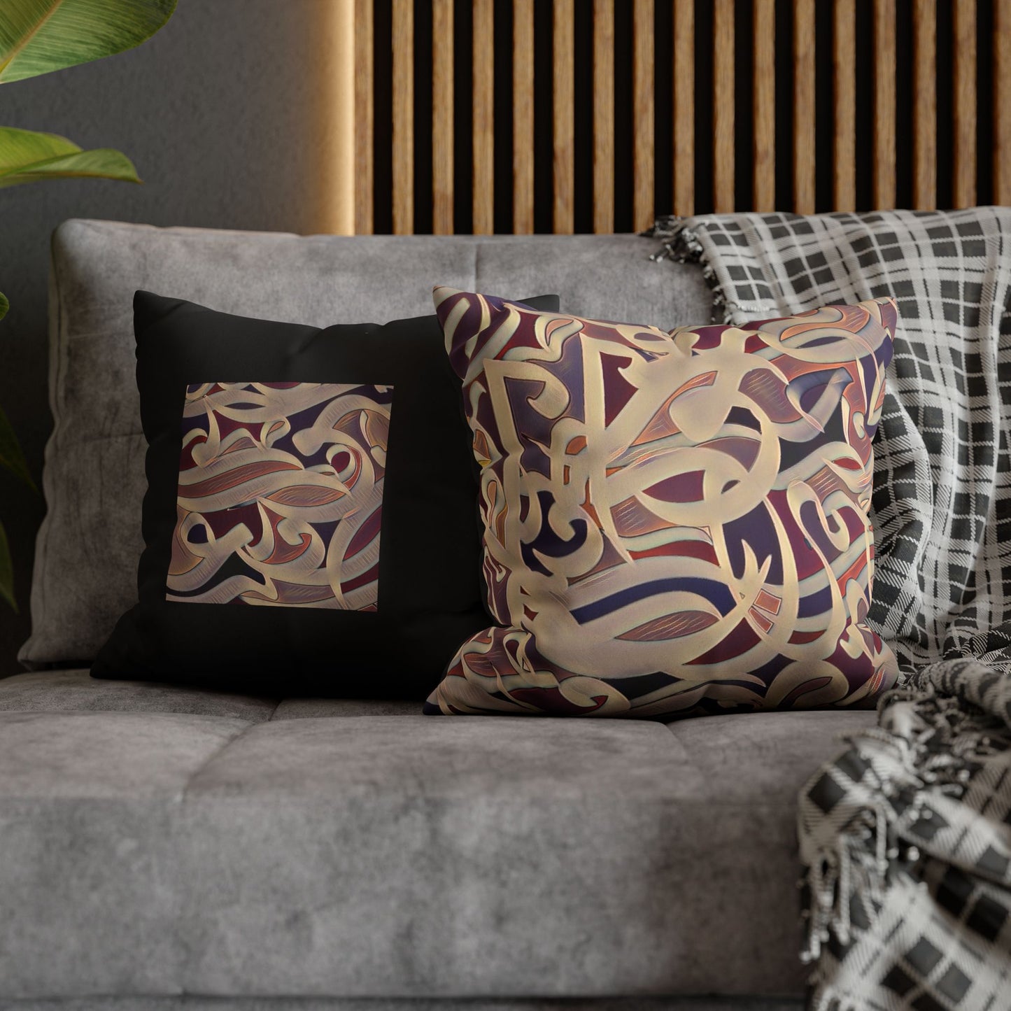 Persian Calligraphy beauty Faux Suede Square Pillow Cover
