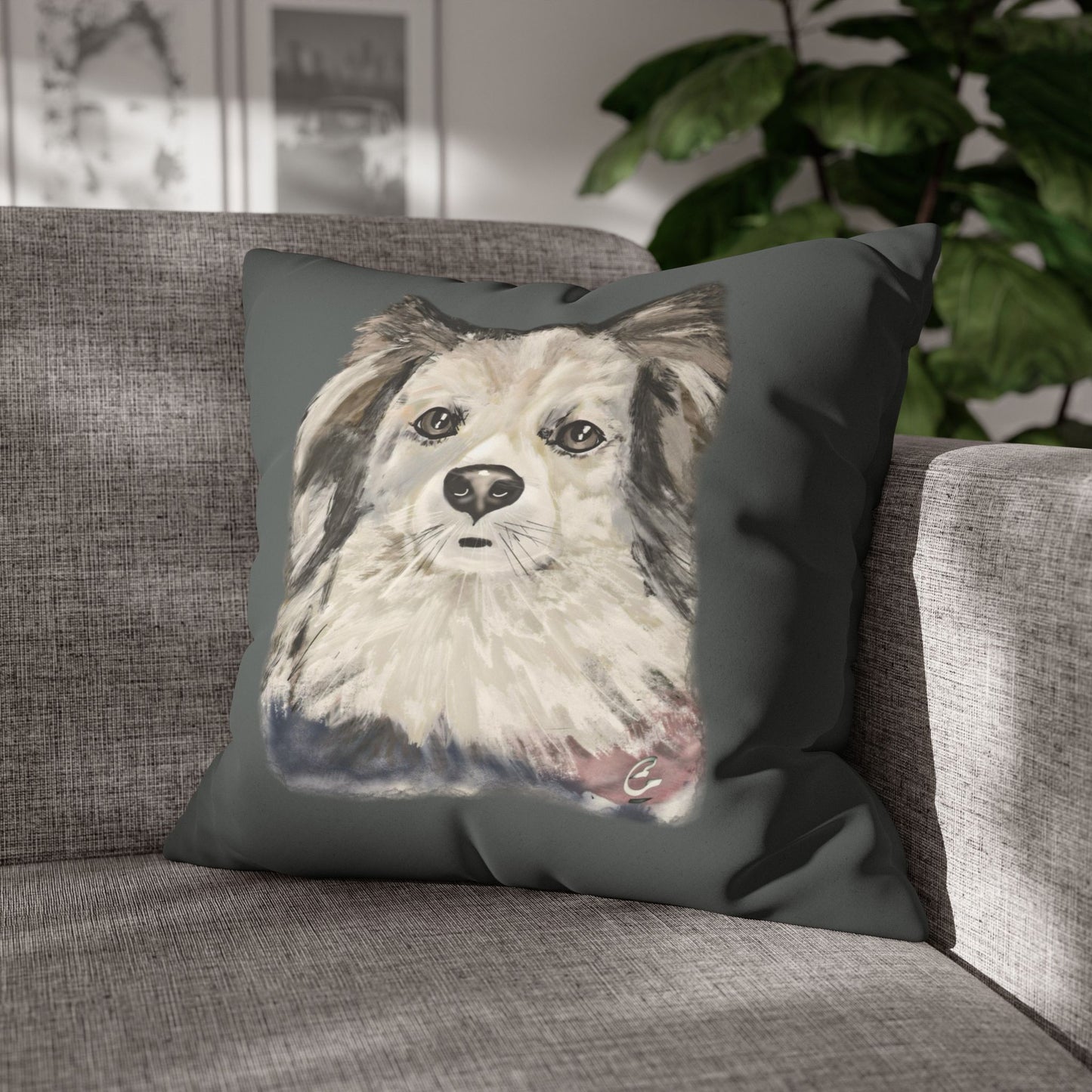 Dog Faux Suede Pillowcase - Pet Home Design