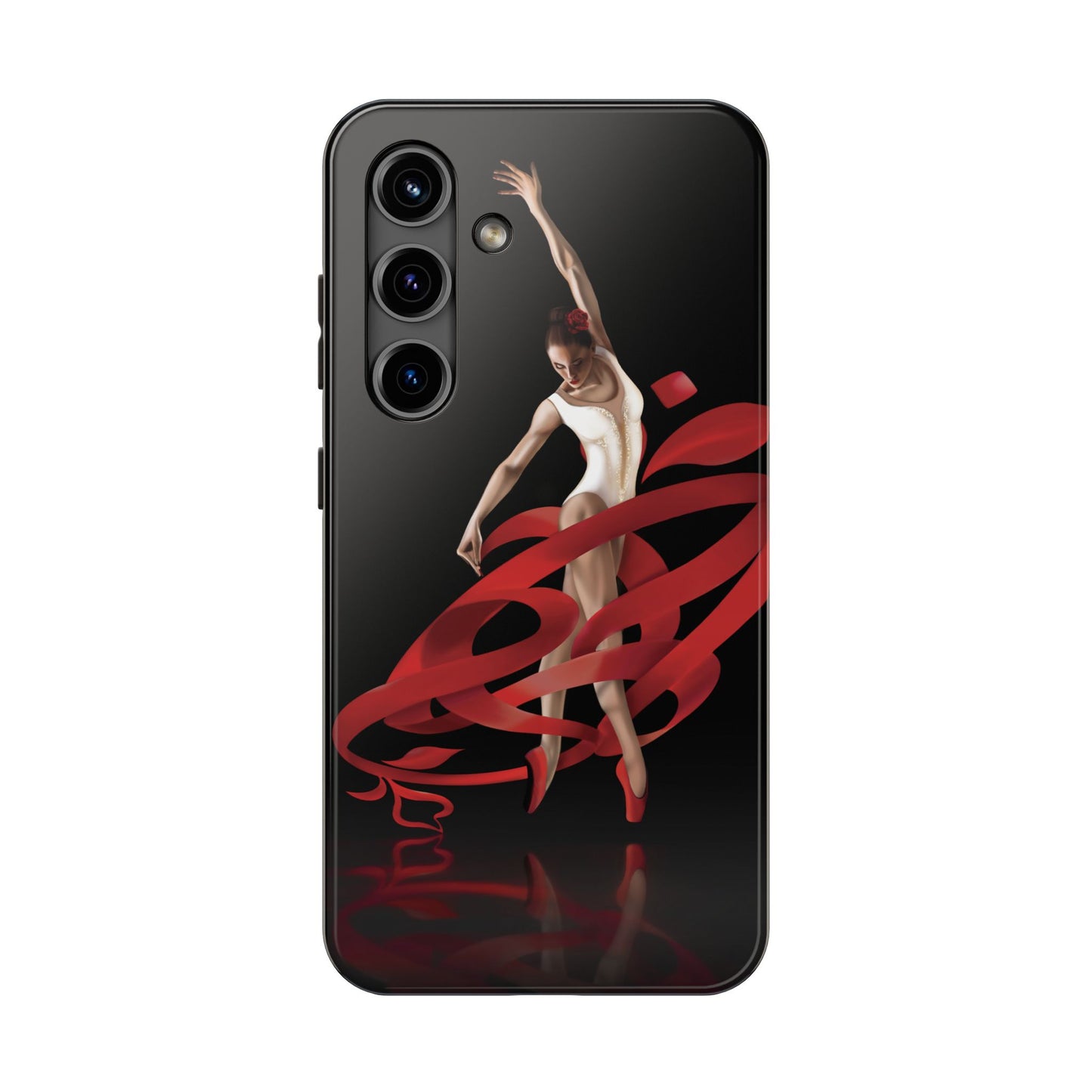 Phone Case Persian Calligraphy Rose Ribbon Ballerina