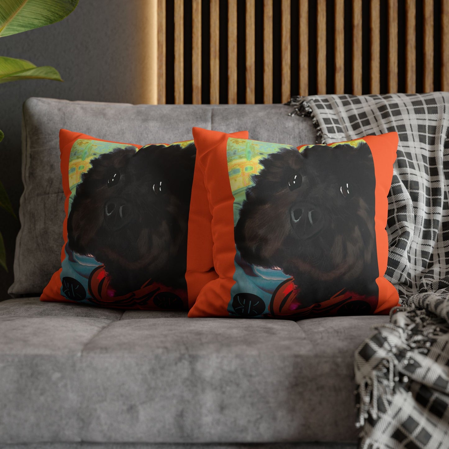 COAL Pillowcase - Modern Art Portrait Watercolour Design
