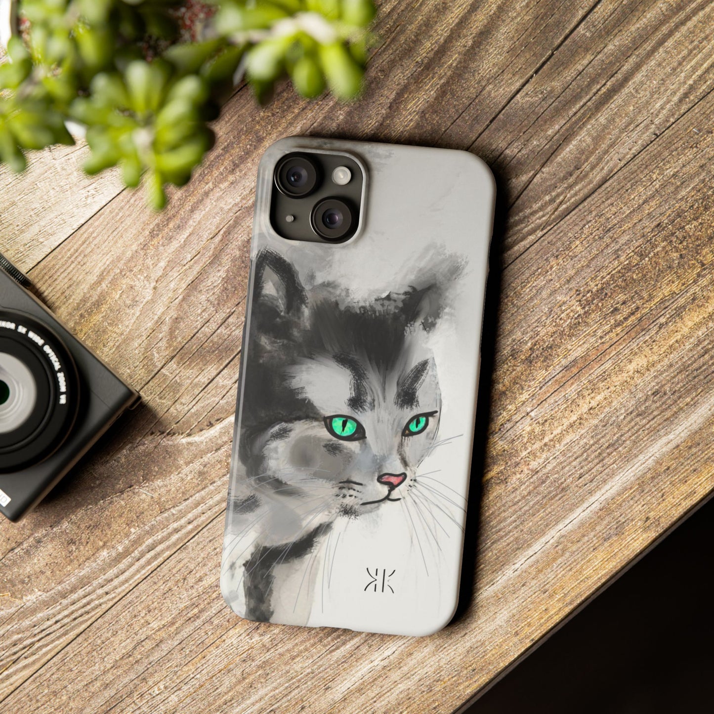 Modern Art Ink water painting Slim Phone Case