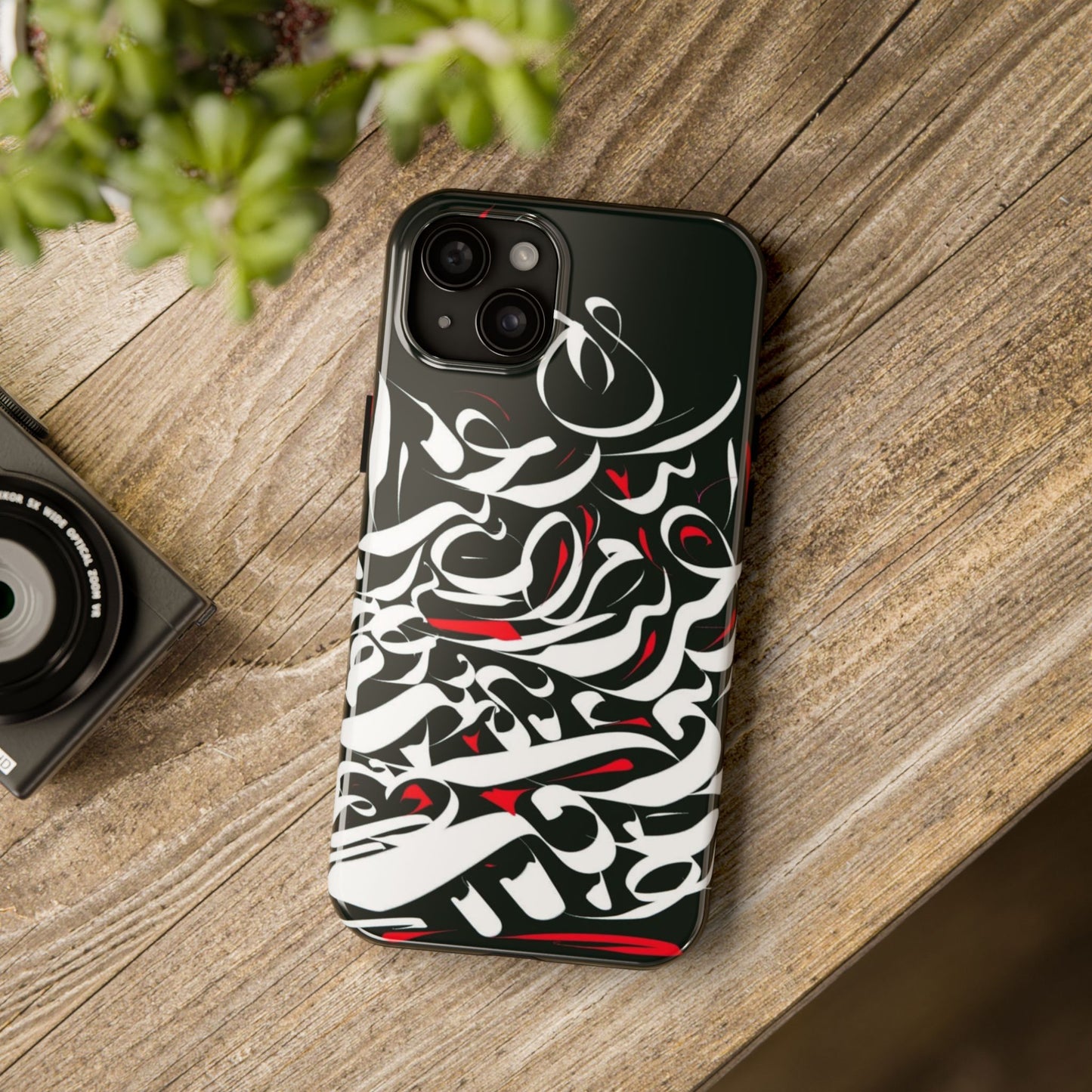 Phone Case Calligraphy Red Black White Tough Phone Case