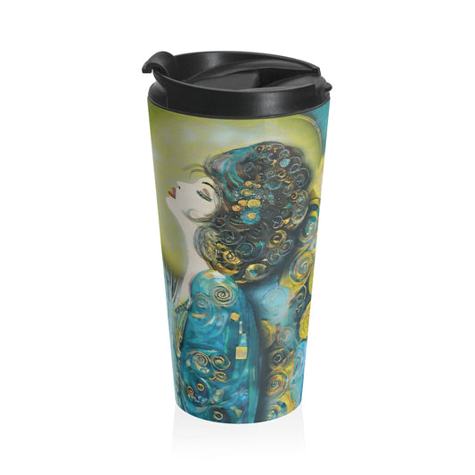 Copy of Pink Ribbon Calligraphy Stainless Steel Travel Mug