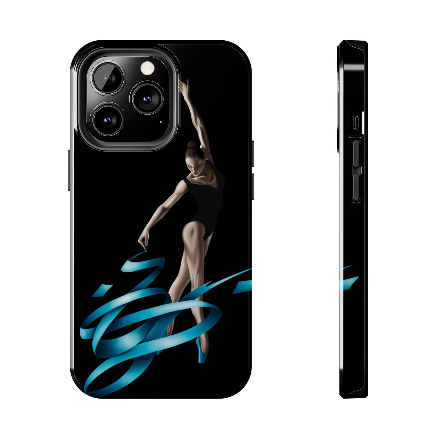 Phone Case - Ballerina with Blue Ribbon Persian Calligraphy Design