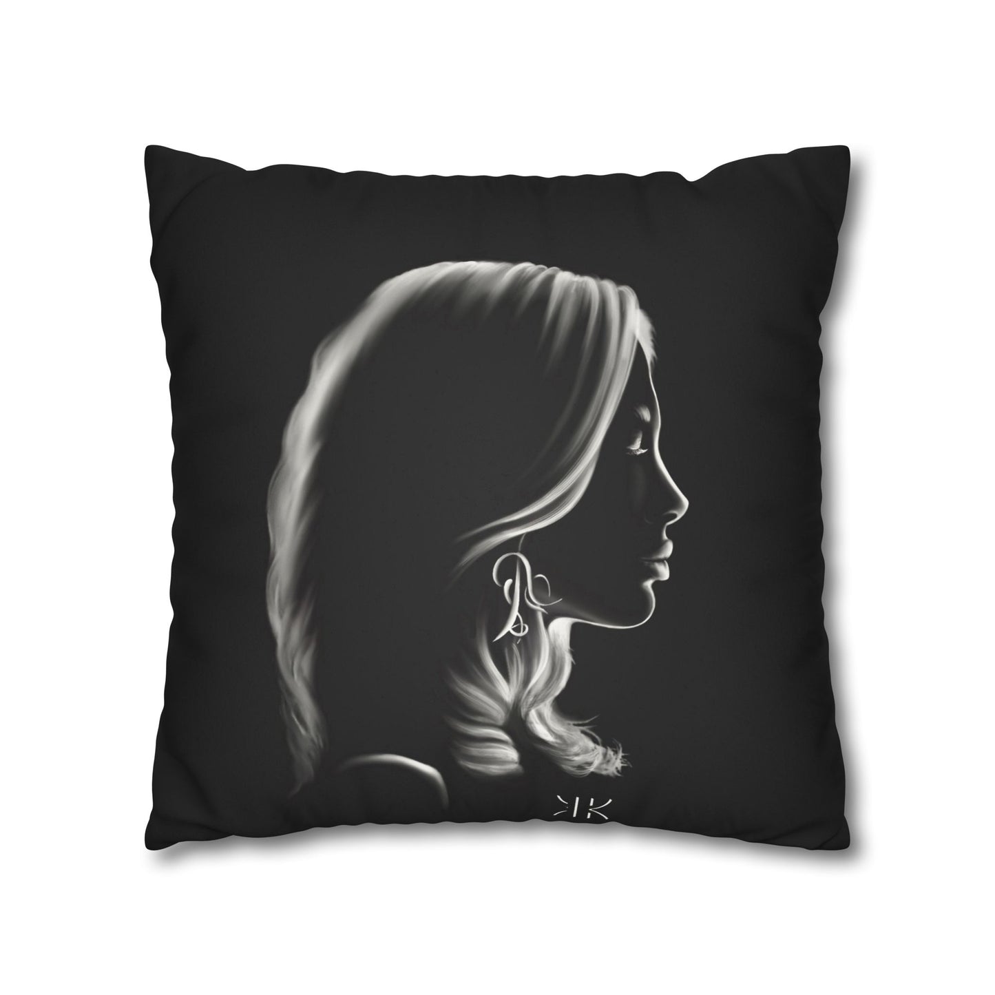 Square Pillowcase - Modern Art Portrait Watercolour Design