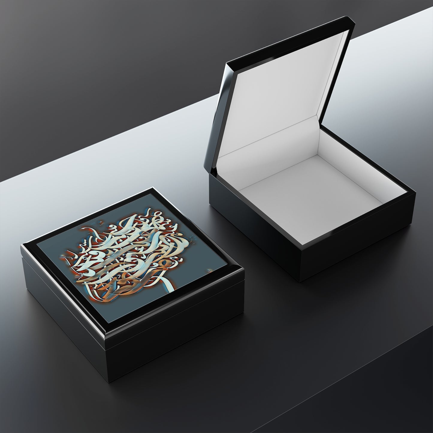 Detailed Calligraphy Beauty Jewelry Organizer