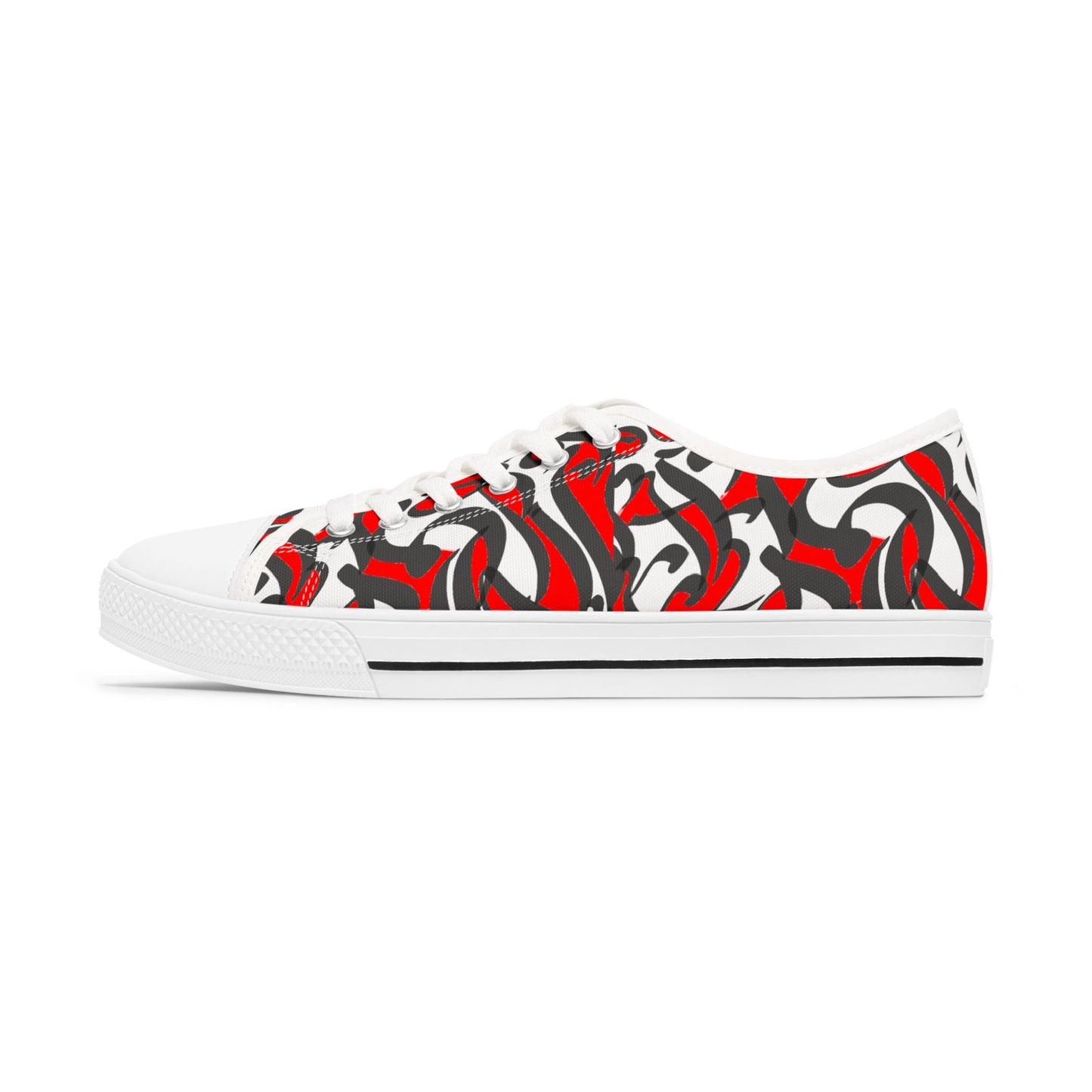 Bold Tribal Print Women's Low Top Sneakers, Stylish Casual Shoes, Unique Gifts for Her, Trendy Footwear, Everyday Fashion