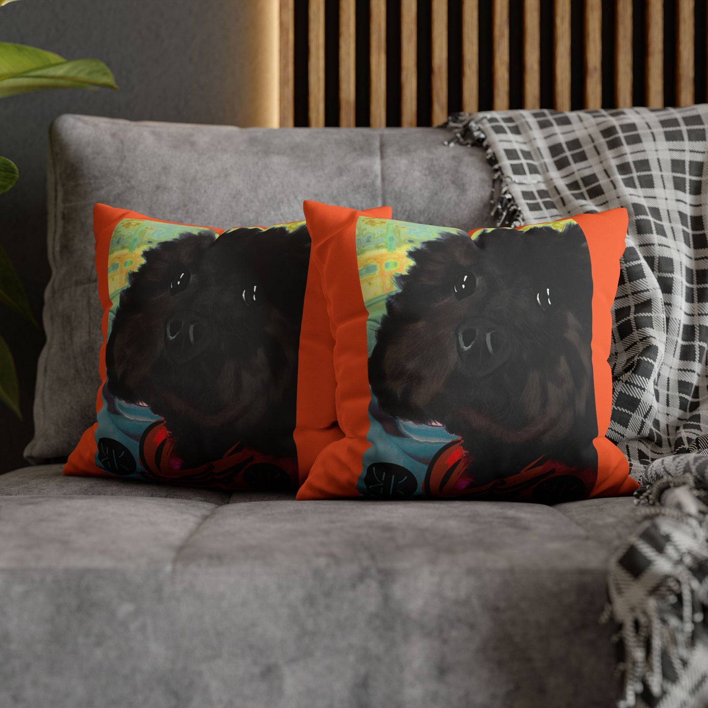 COAL Pillowcase - Modern Art Portrait Watercolour Design