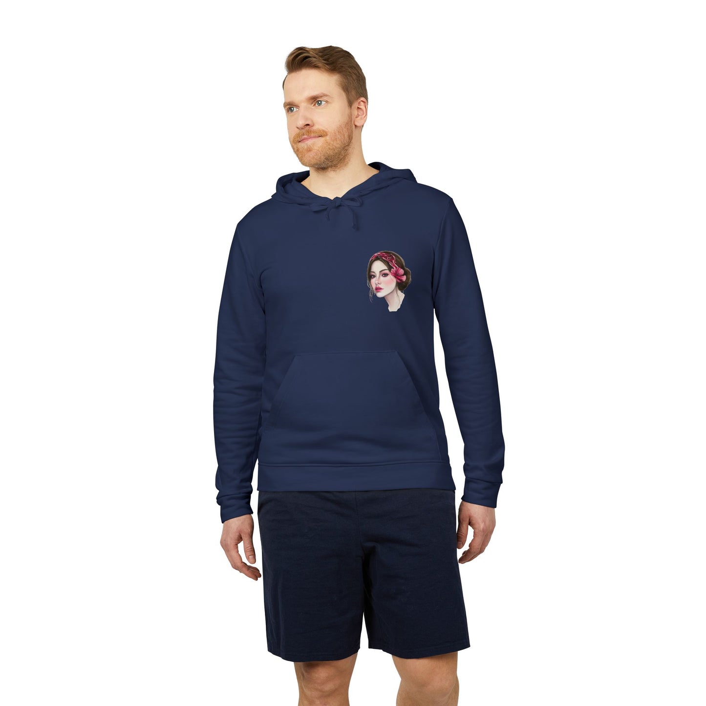 Kalli K X Adidas Unisex Fleece Hoodie- calligraphy headband