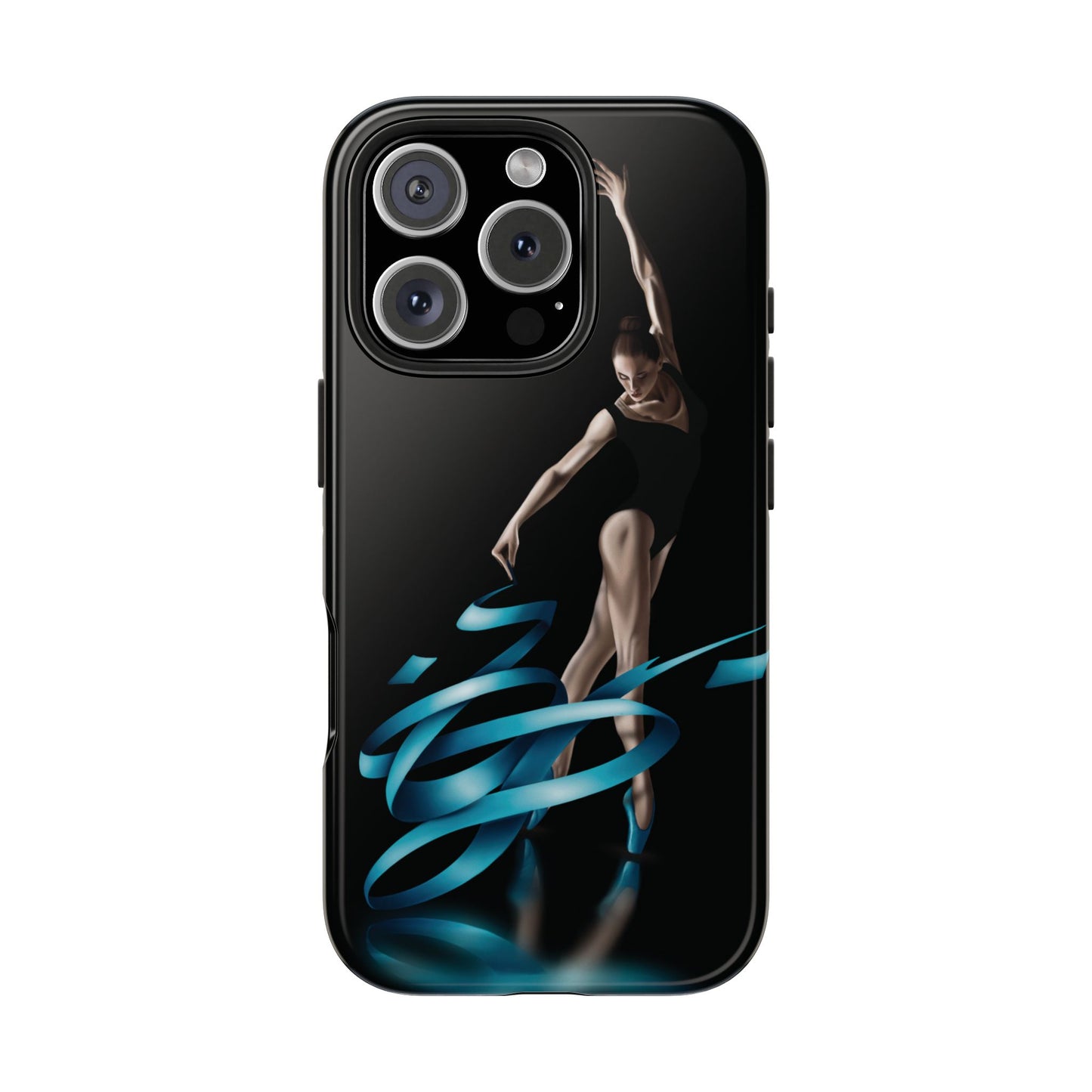 Phone Case Ballerina with Blue Ribbon Persian Calligraphy Design
