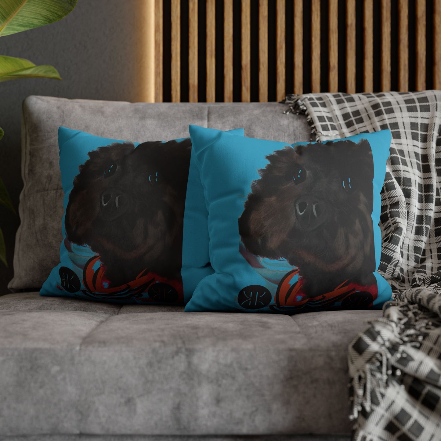 COAL Pillowcase - Modern Art Portrait Watercolour Design