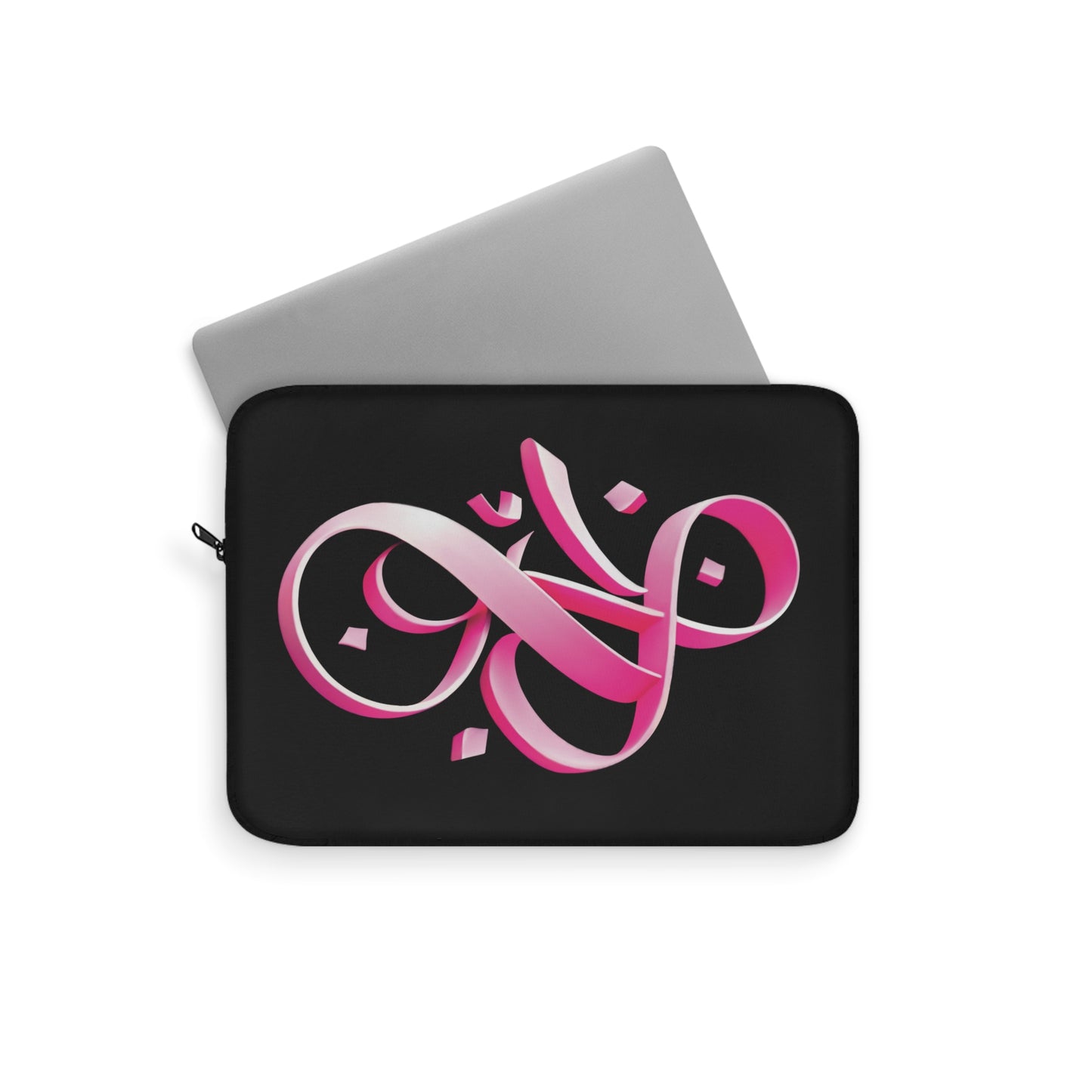 Pink Ribbon Persian calligraphy Laptop Sleeve