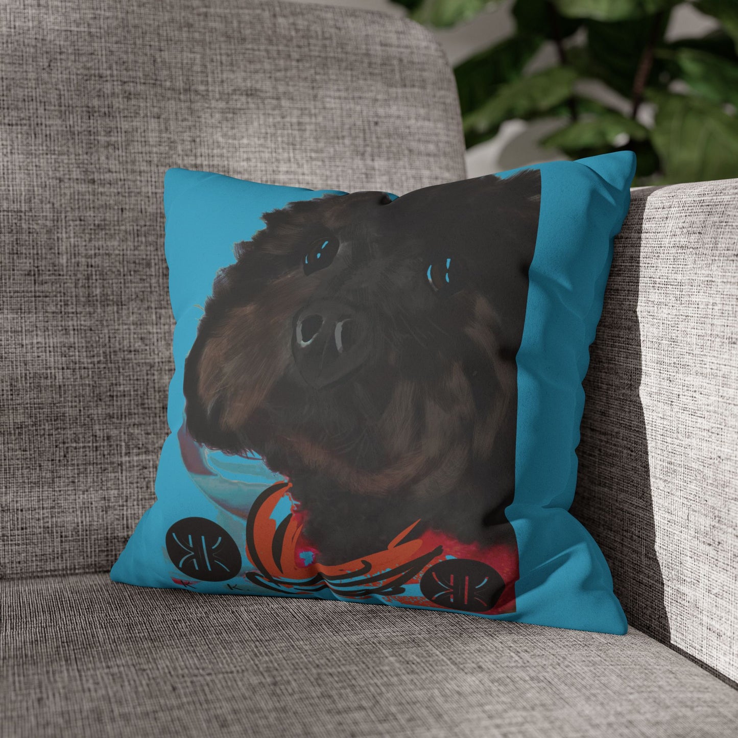 COAL Pillowcase - Modern Art Portrait Watercolour Design
