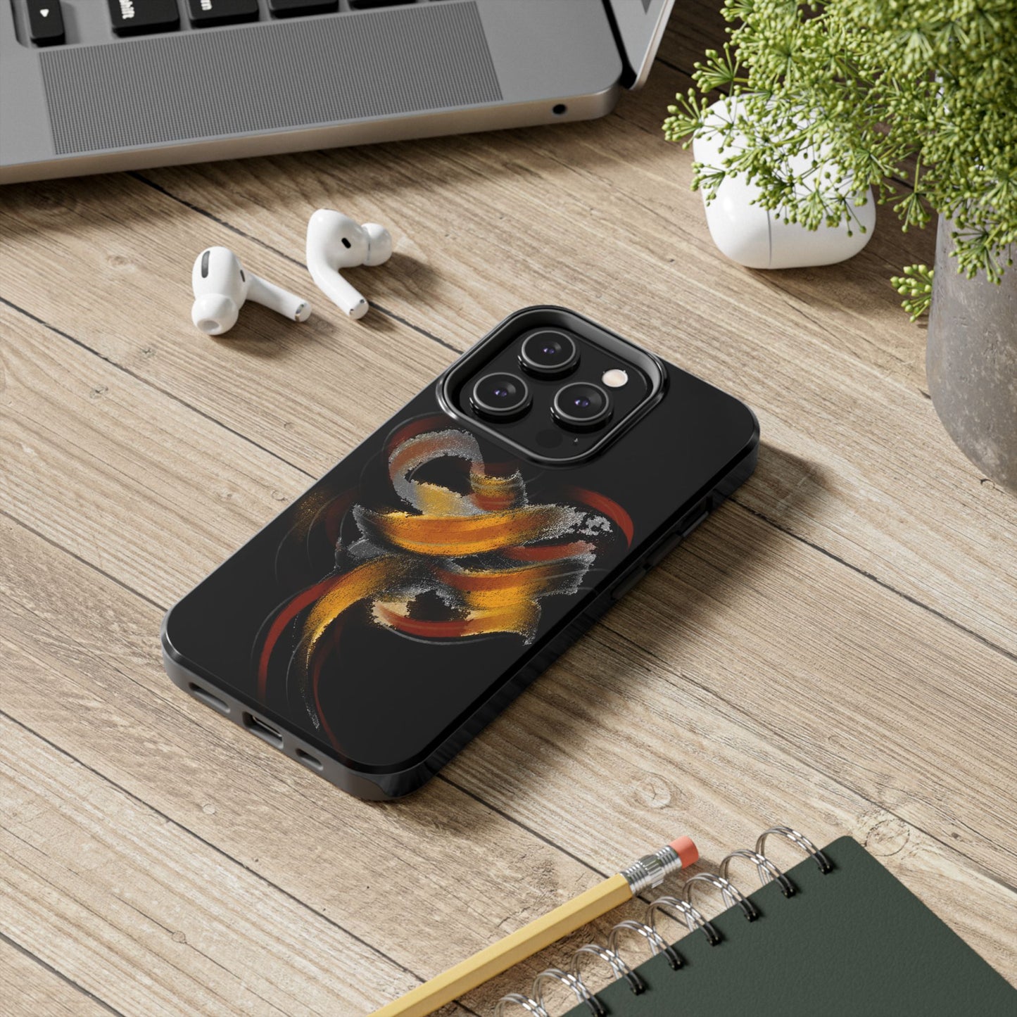 Calligraphy strokes Tough Phone Case