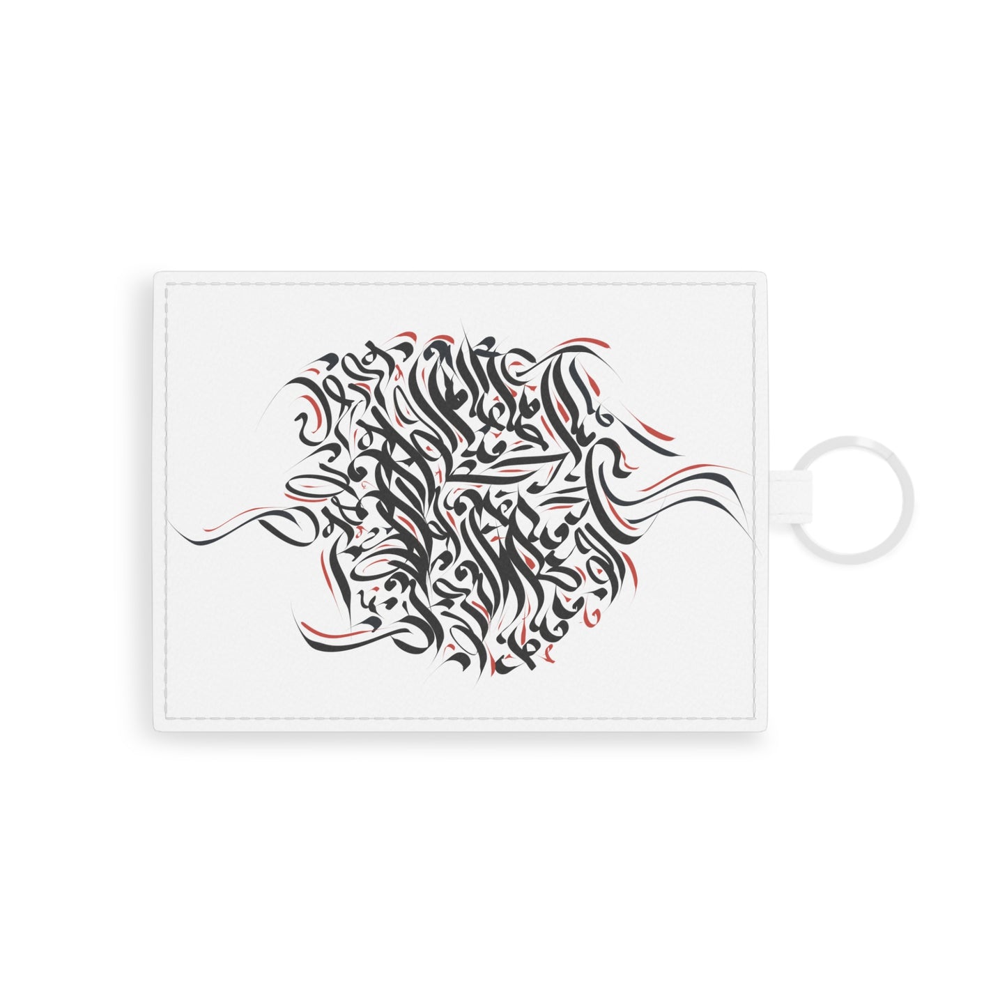 Modern Calligraphy Saffiano Leather Card Holder