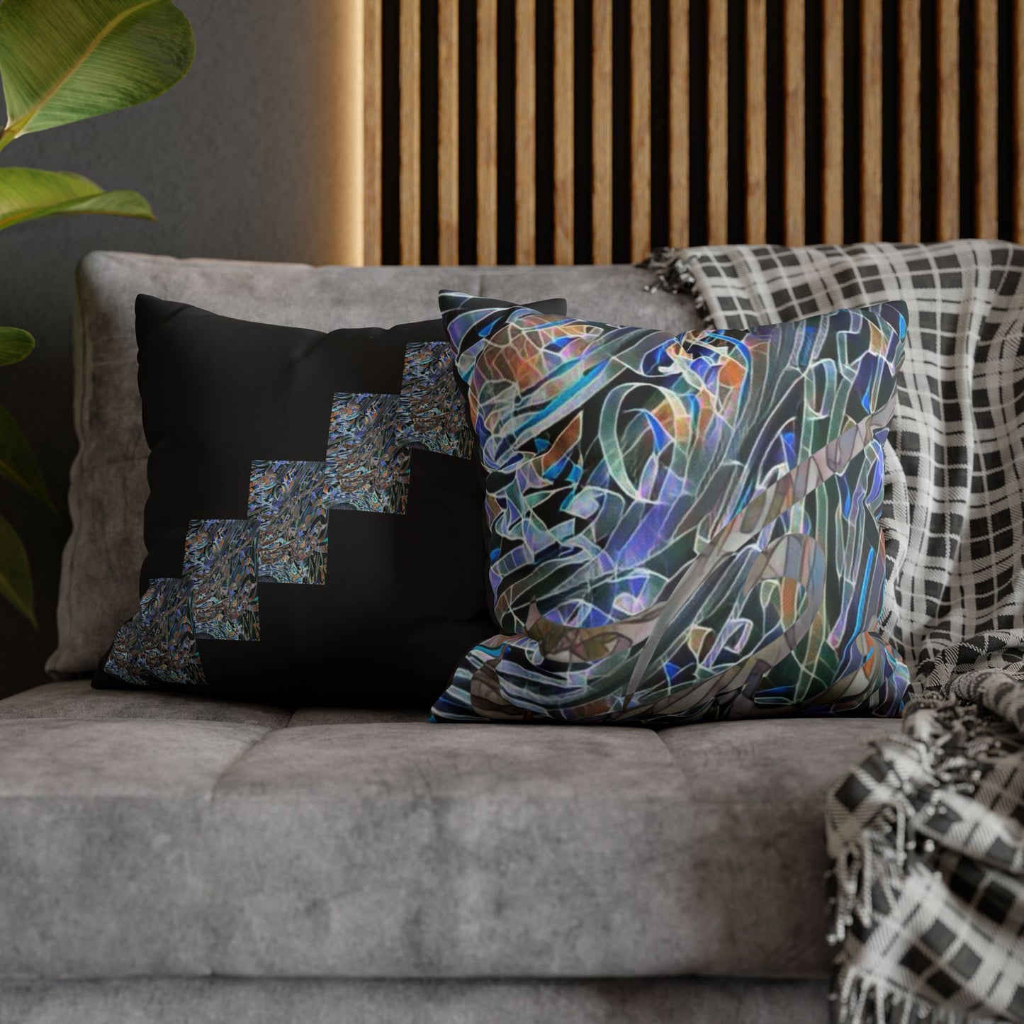 Modern art inspired beauty Faux Suede Square Pillow Cover l