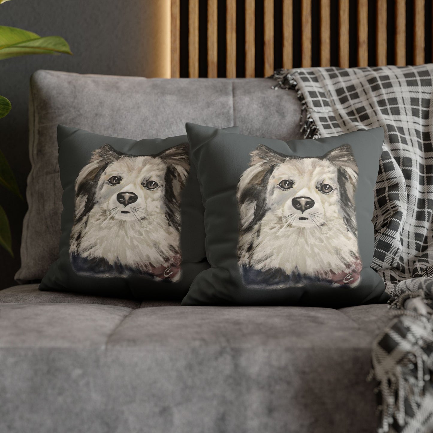 Dog Faux Suede Pillowcase - Pet Home Design