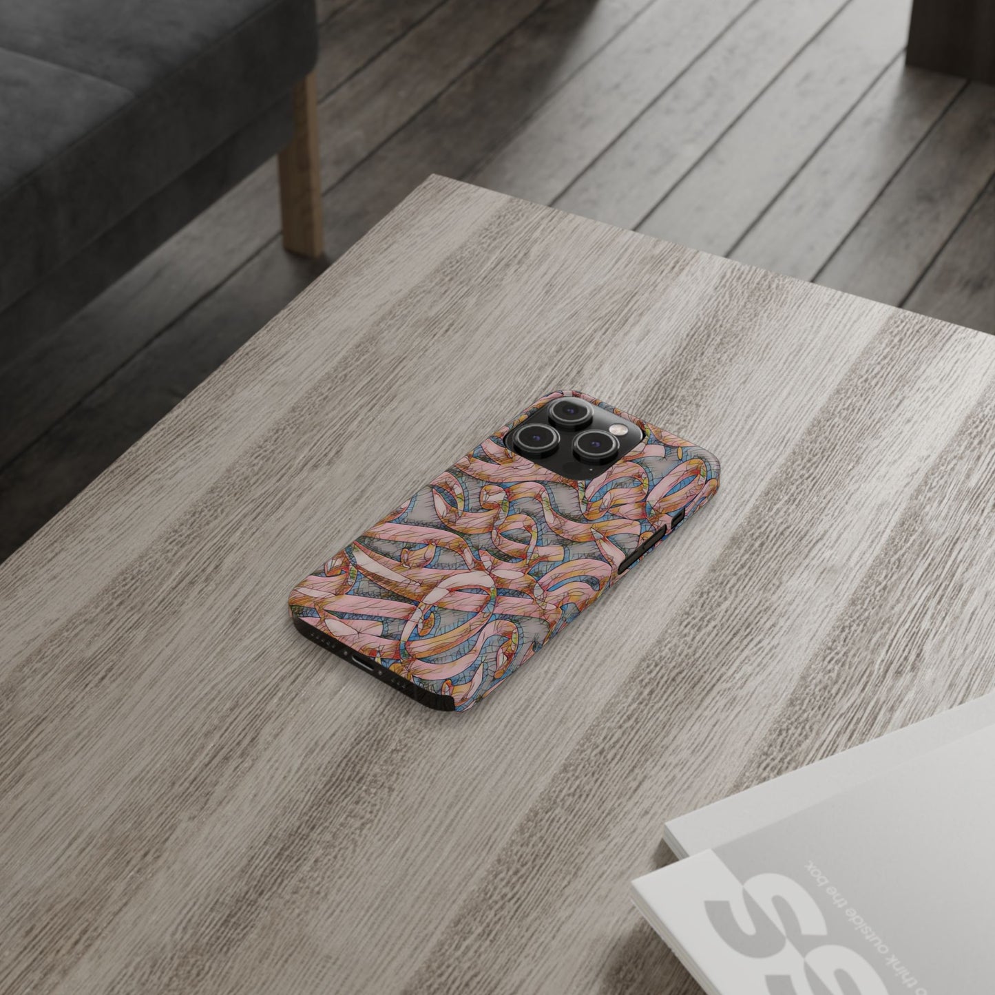 ' Modern Art Slim Phone Case -LOVE I-