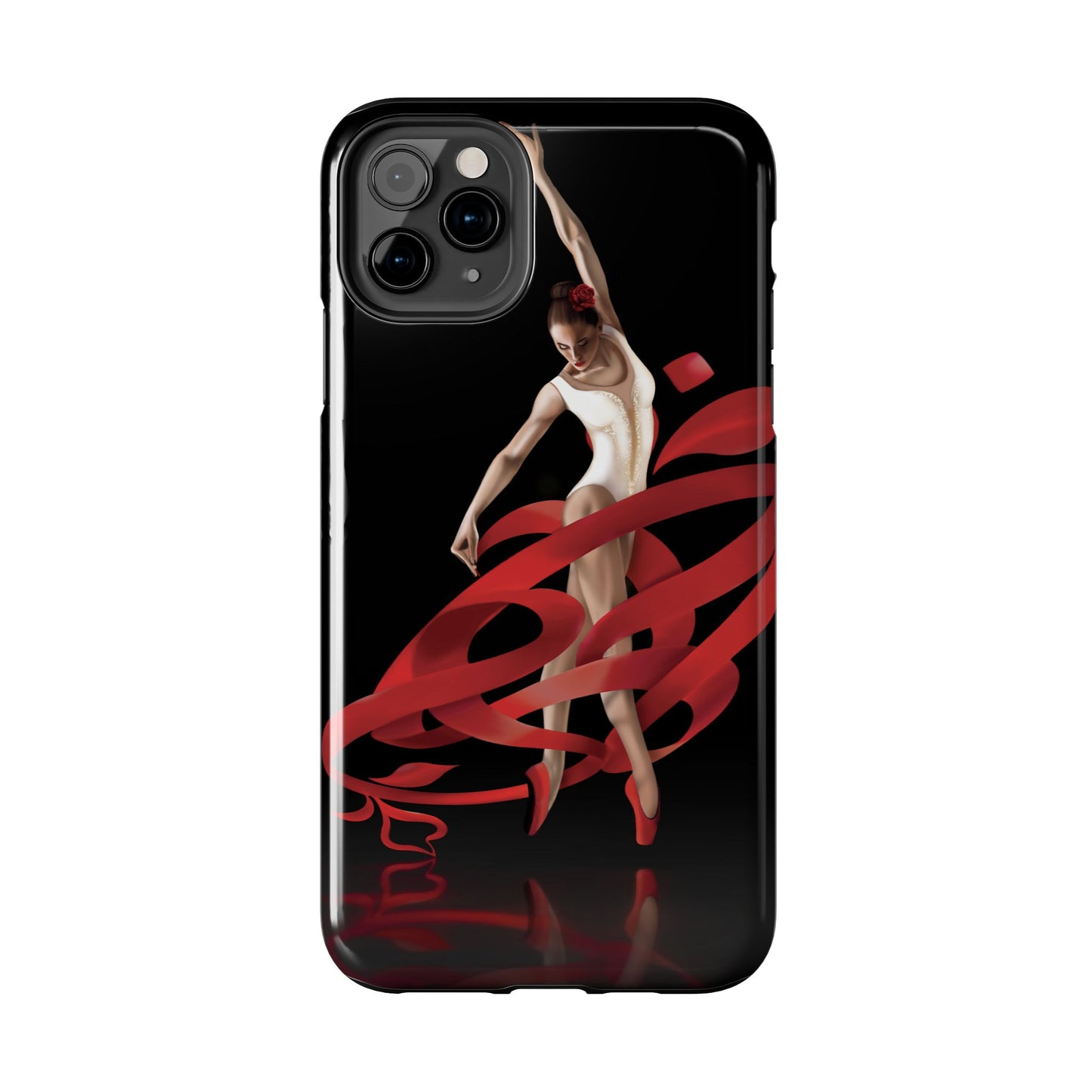 Phone Case Persian Calligraphy Rose Ribbon Ballerina