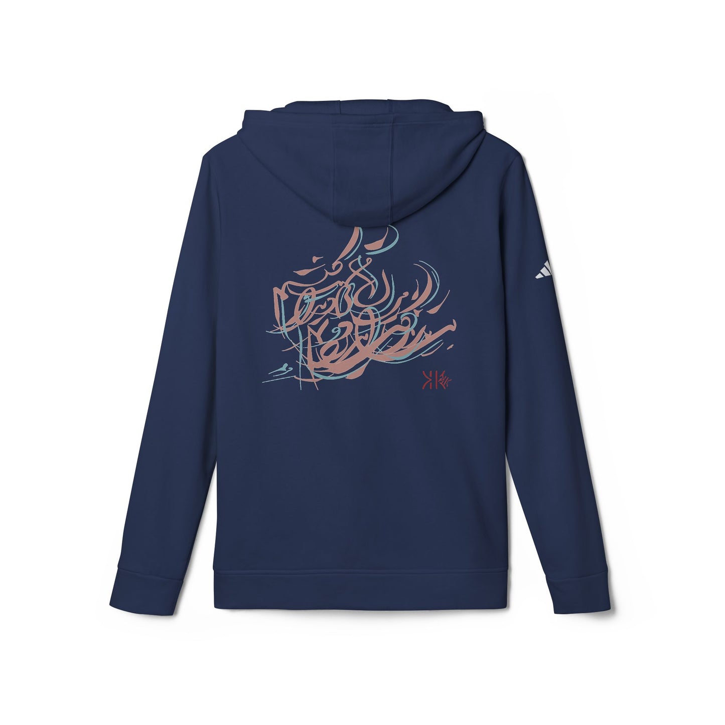 Adidas Fleece Hoodie with Kalli K Modern Calligraphy Design