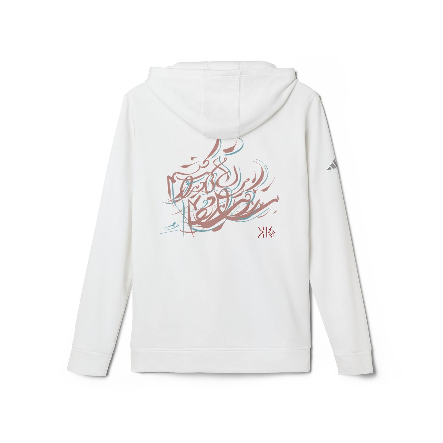 Adidas Fleece Hoodie with Kalli K Modern Calligraphy Design