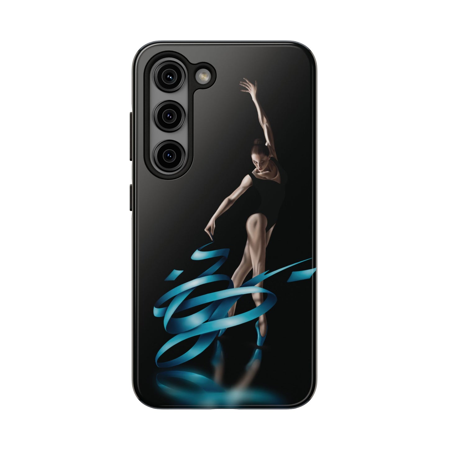 Phone Case Ballerina with Blue Ribbon Persian Calligraphy Design
