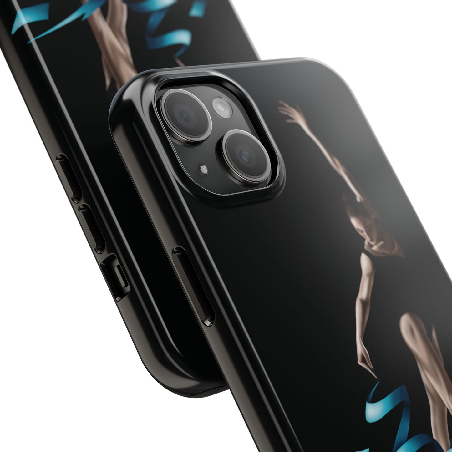 Phone Case Ballerina with Blue Ribbon Persian Calligraphy Design