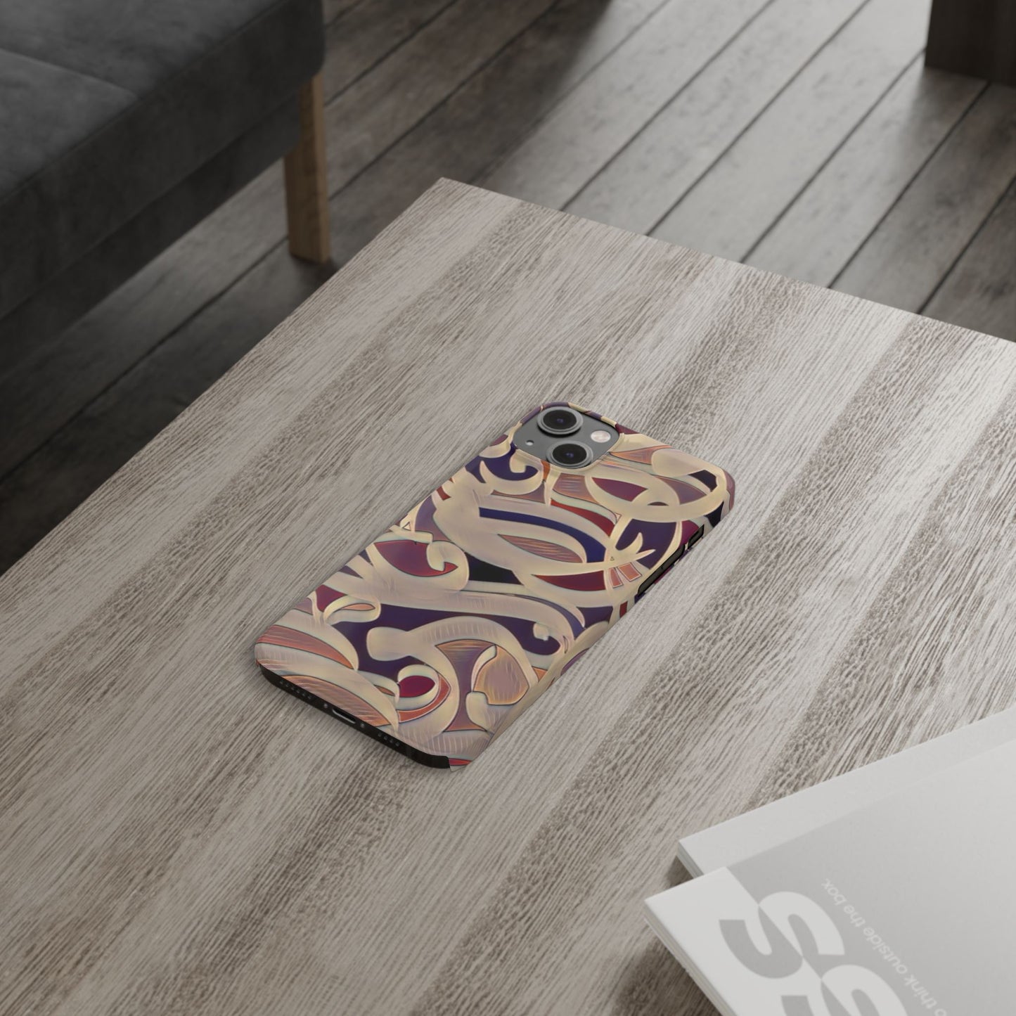 ' Modern Art Slim Phone Case -LOVE