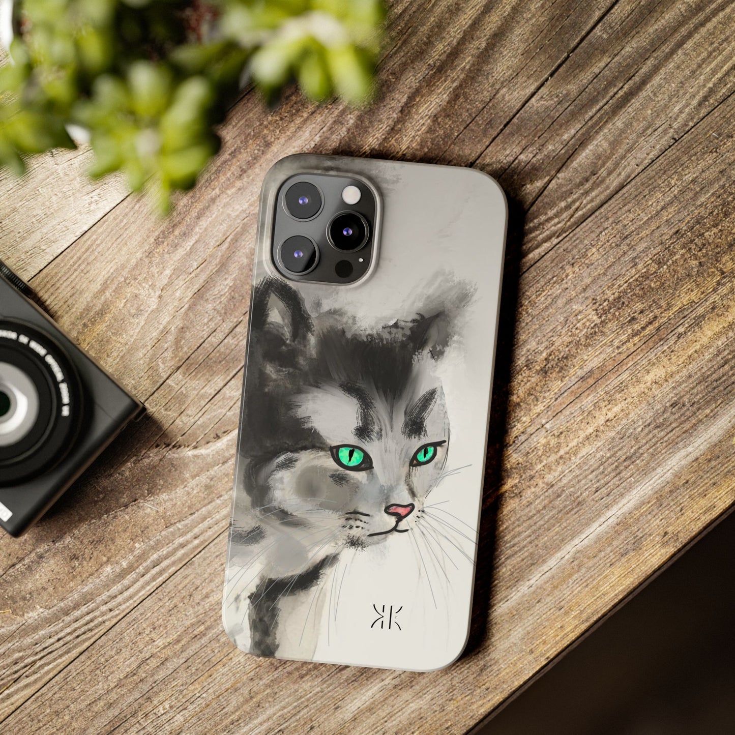 Modern Art Ink water painting Slim Phone Case